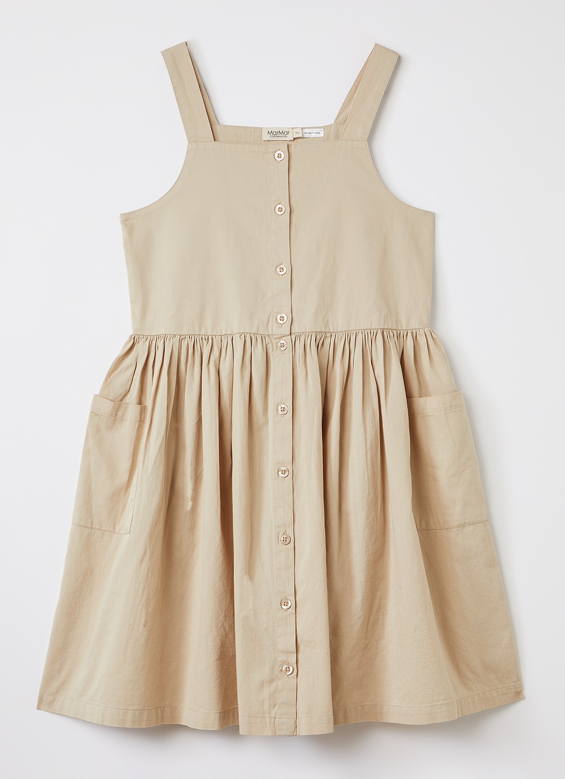 MarMar COPENHAGEN Daxo blousejurk - voorkant 3 zand