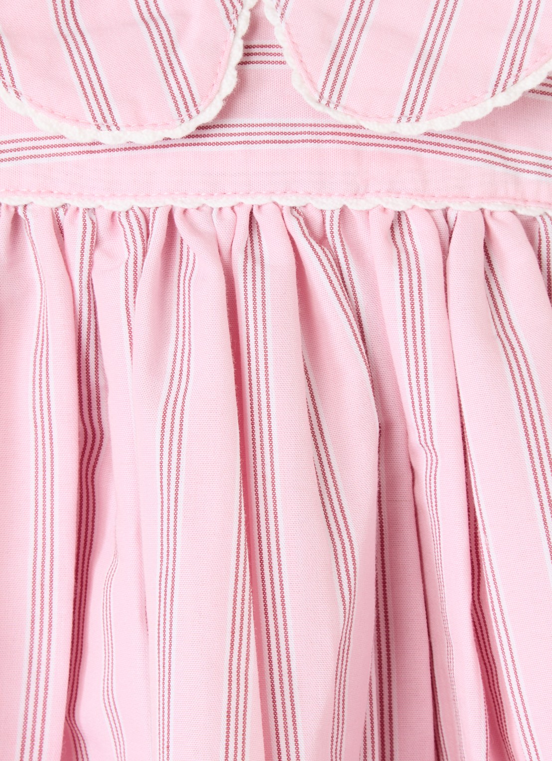 MarMar COPENHAGEN Dulla tuniekjurk met streepprint - detail roze