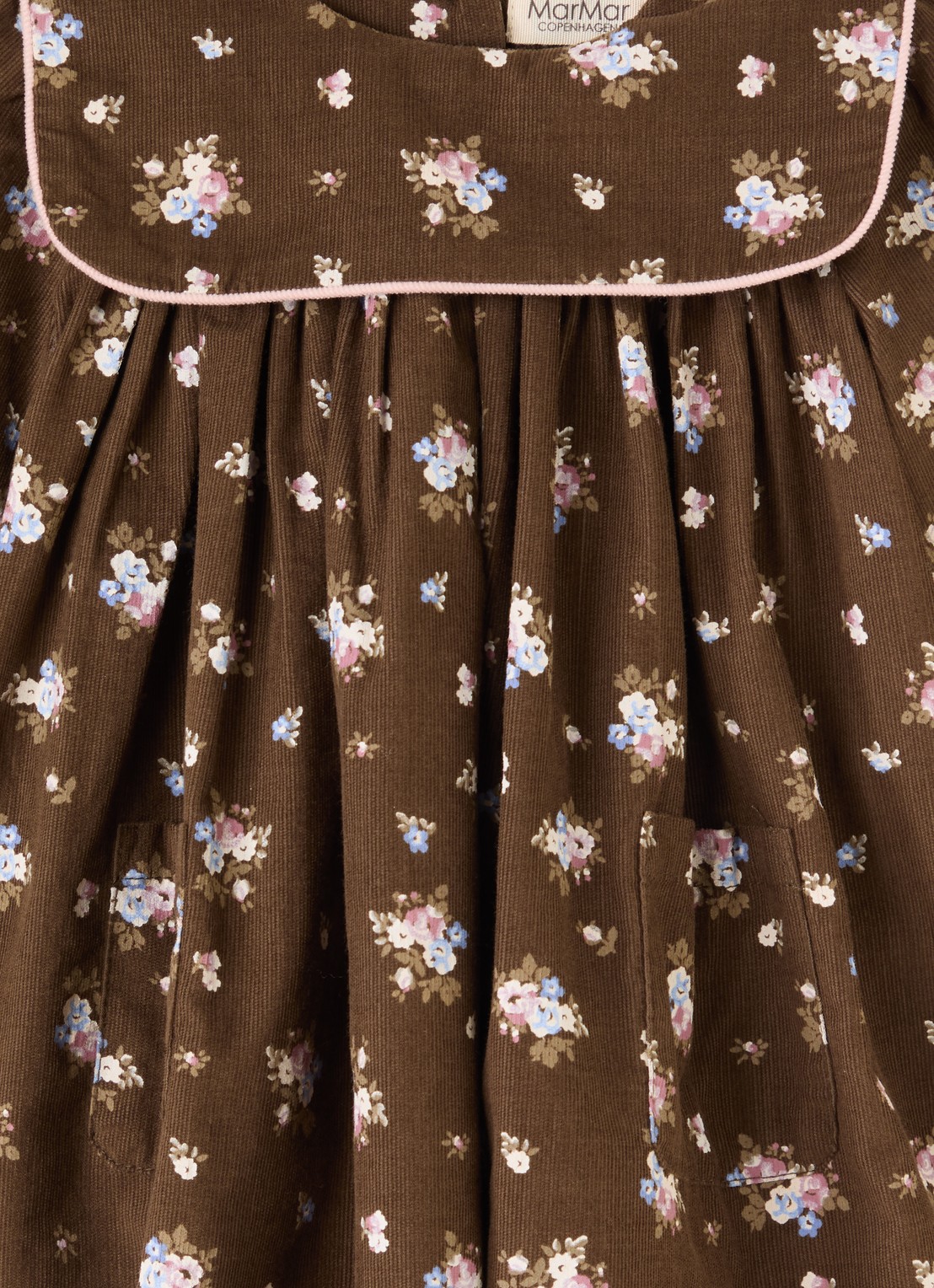 MarMar COPENHAGEN Dulle jurk met bloemenprint - detail 3 bruin