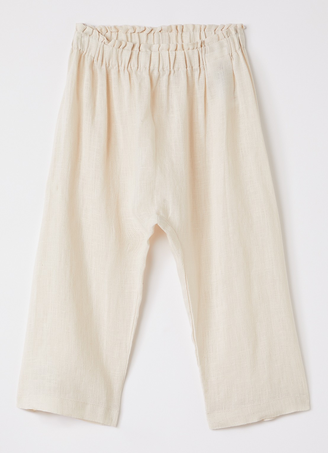 MarMar COPENHAGEN Loose fit broek van linnen - voorkant naturel