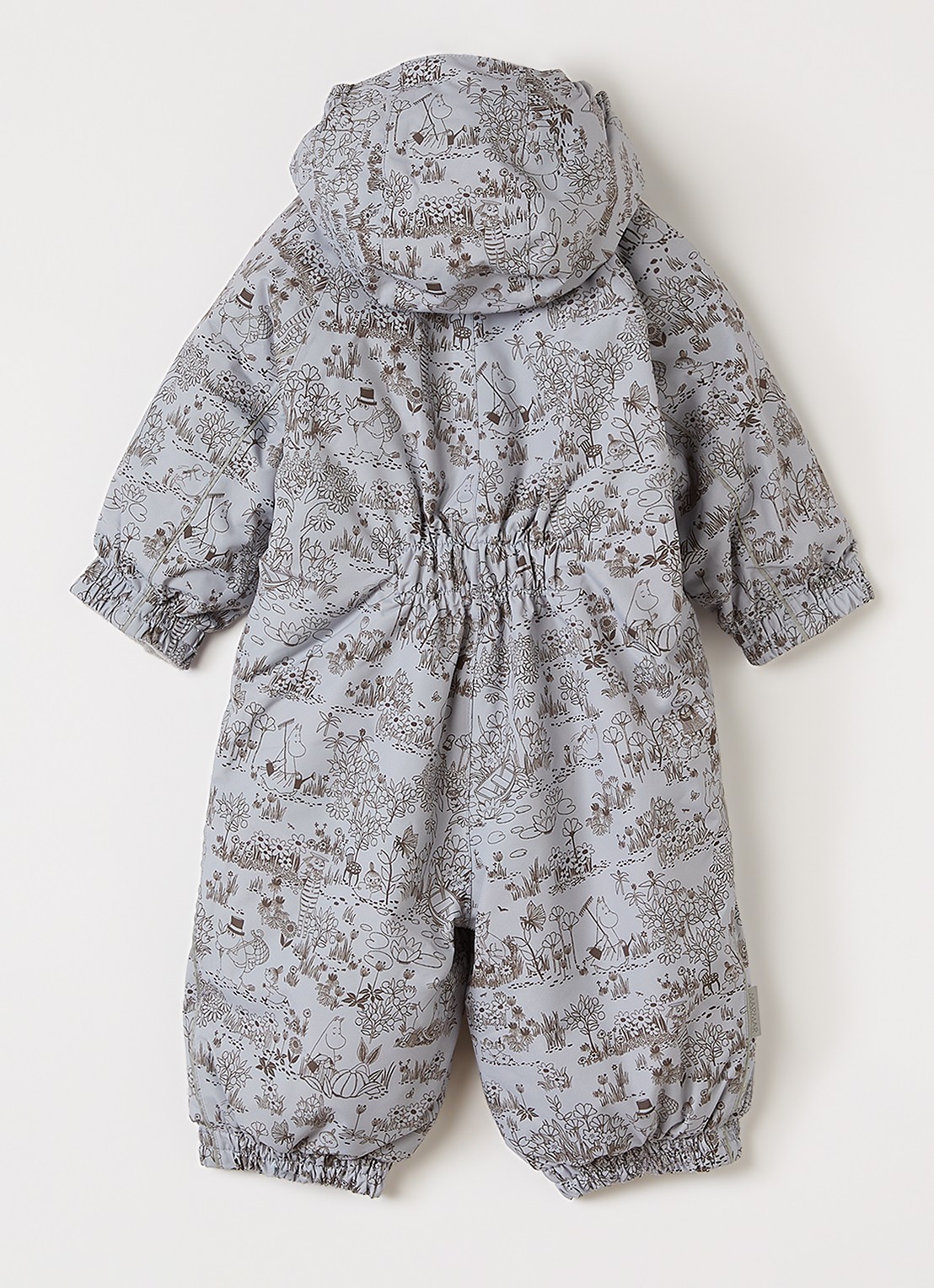 MarMar COPENHAGEN Oriel gewatteerd babypak met print - voorkant 2 blauwgrijs
