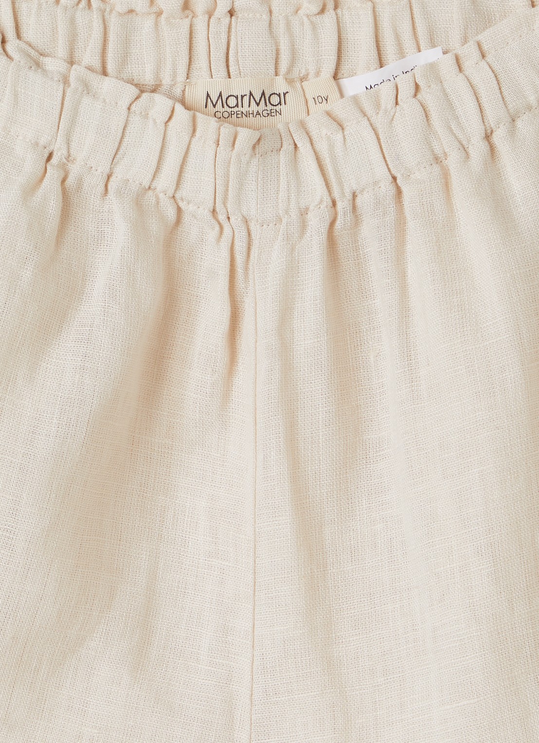MarMar COPENHAGEN Pala loose fit korte broek van linnen  - detail 5 beige