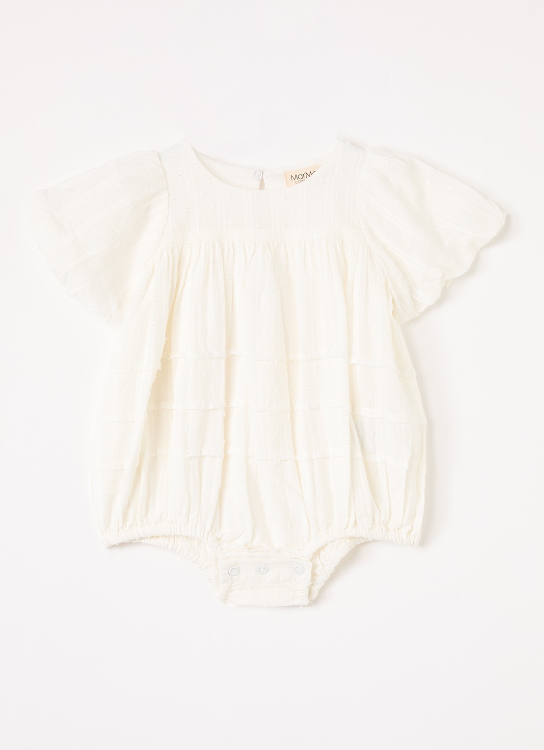 MarMar COPENHAGEN Ritona romper met structuur - voorkant gebroken wit