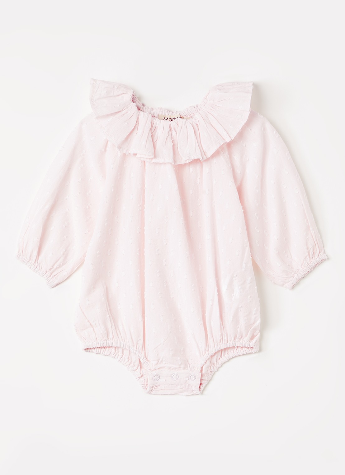 MarMar COPENHAGEN Rosetta romper met structuur - voorkant 4 lichtroze