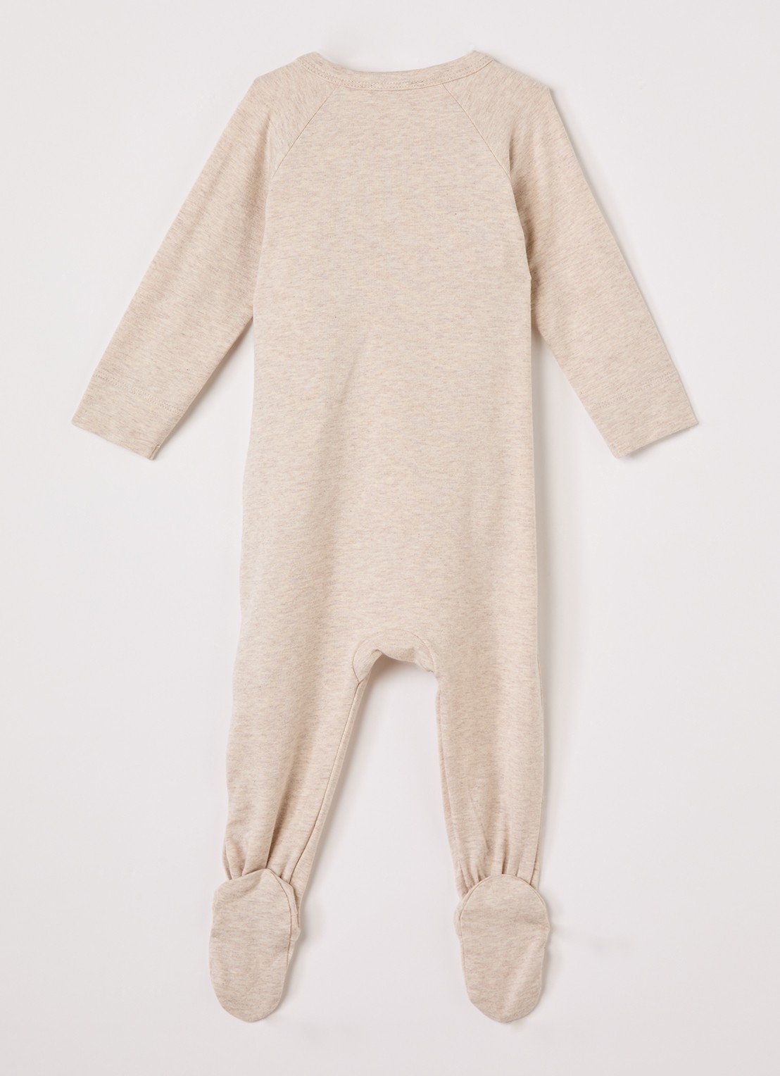 MarMar COPENHAGEN Rubetta babypak met overslag in  katoenblend - voorkant 3 beige