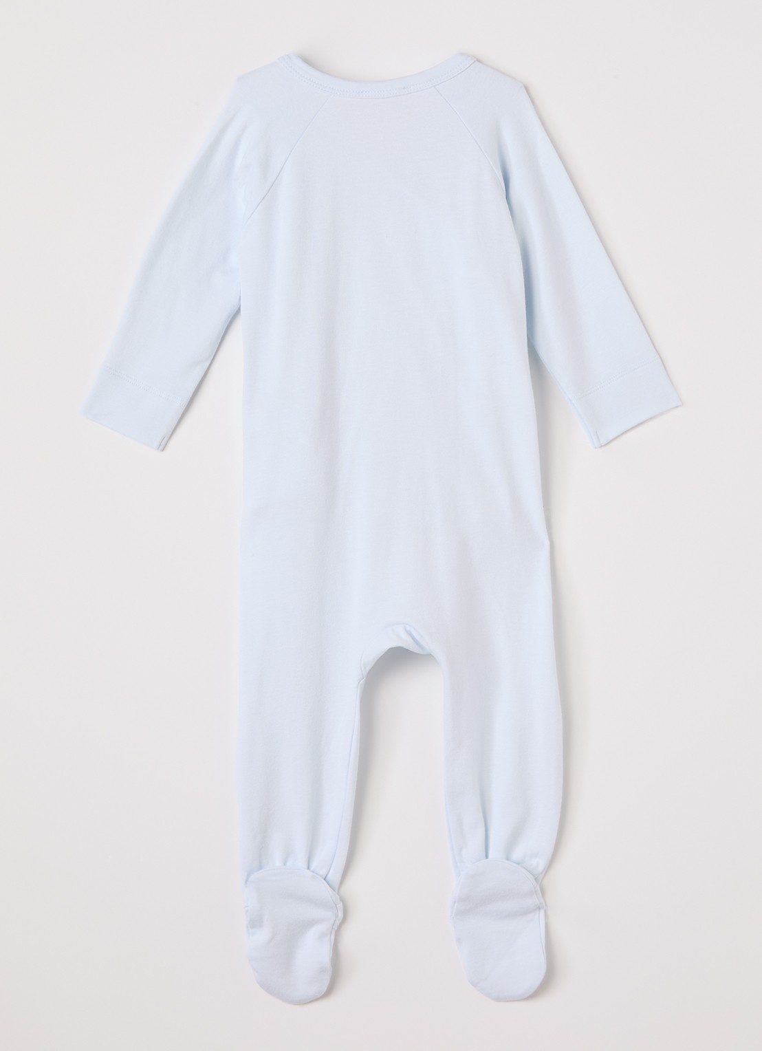 MarMar COPENHAGEN Rubetta babypak met overslag in  katoenblend - voorkant 2 lichtblauw