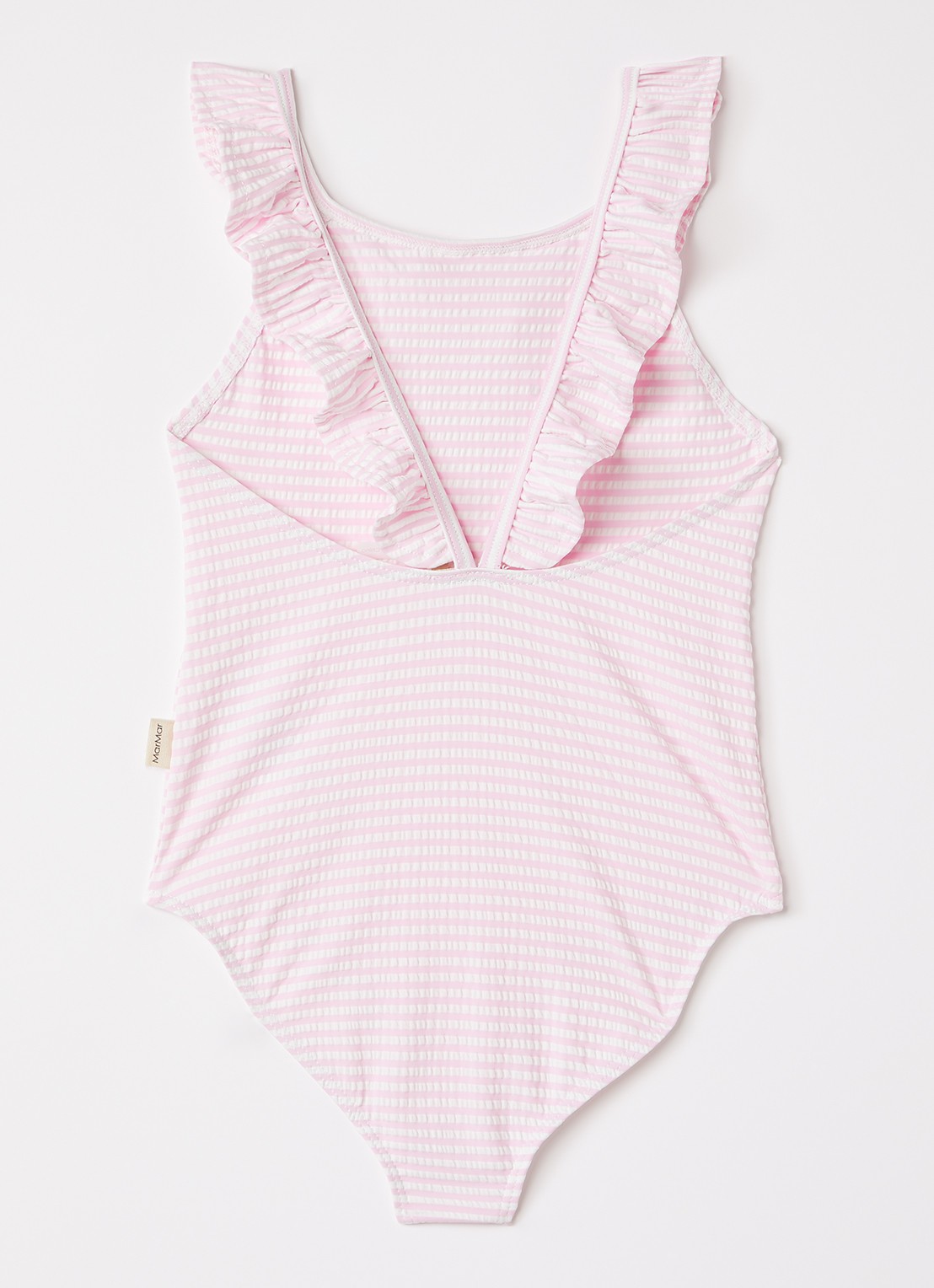 MarMar COPENHAGEN Swilla badpak met streepprint - voorkant 2 roze