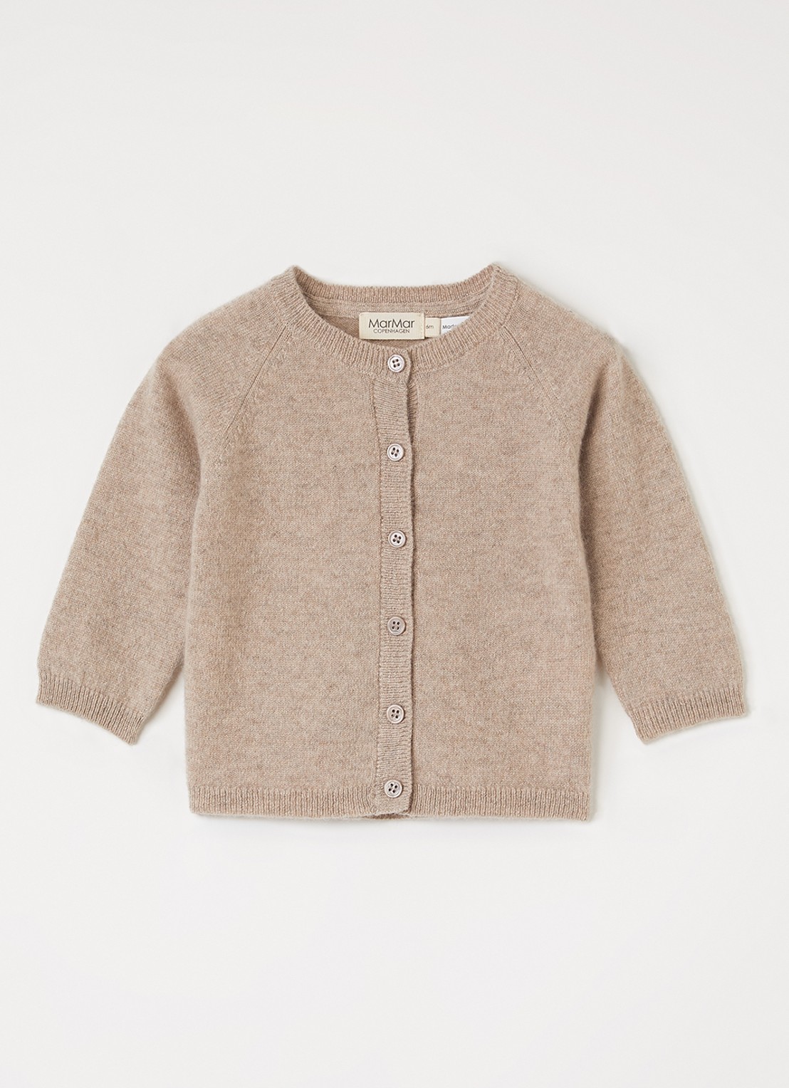 MarMar COPENHAGEN Tamla fijngebreid vest van kasjmier - voorkant 2 beige