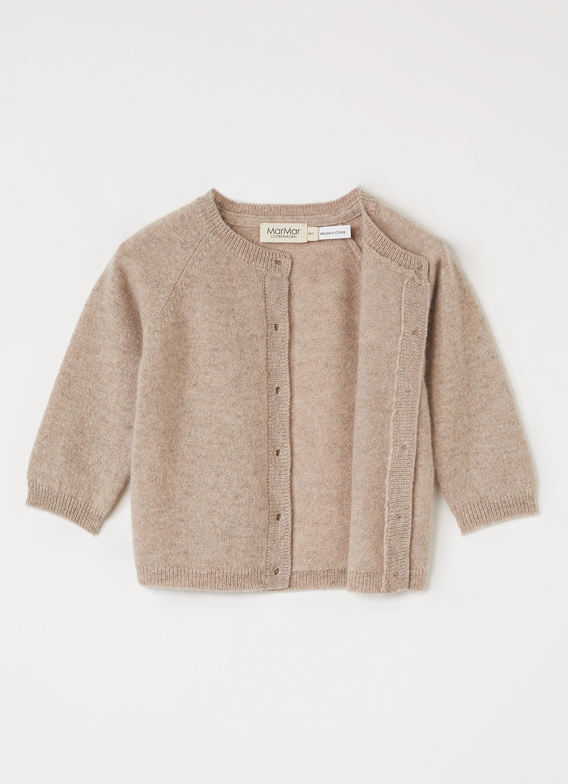 MarMar COPENHAGEN Tamla fijngebreid vest van kasjmier - voorkant 3 beige