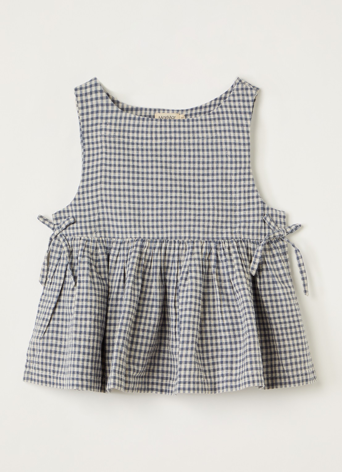 MarMar COPENHAGEN Tarame top met ruitdessin - voorkant 2 donkerblauw