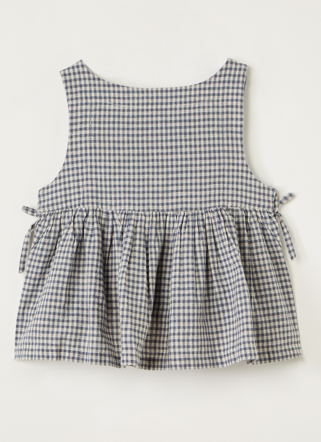 MarMar COPENHAGEN Tarame top met ruitdessin - voorkant 3 donkerblauw