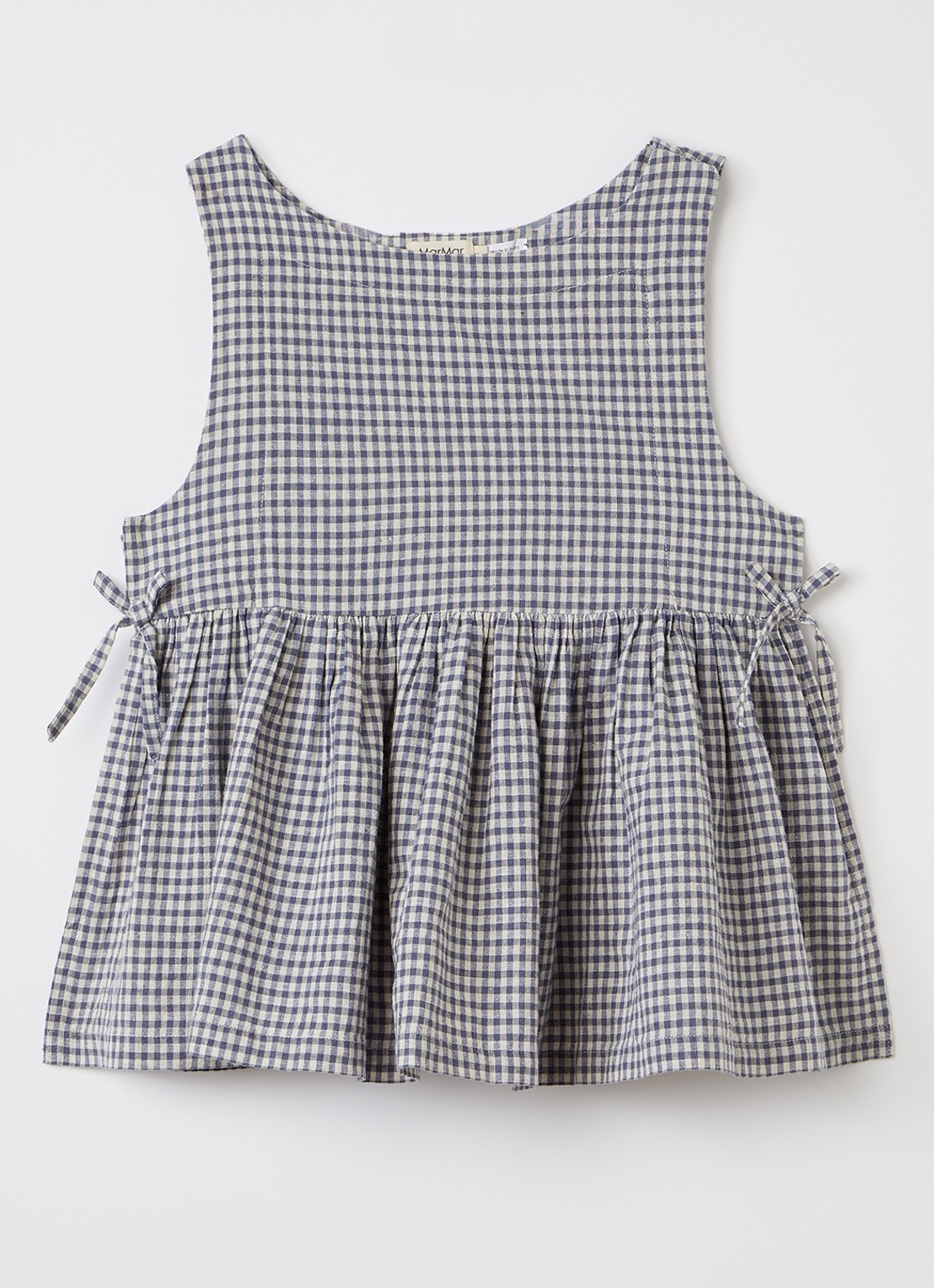 MarMar COPENHAGEN Tarame top met ruitdessin - voorkant 4 donkerblauw