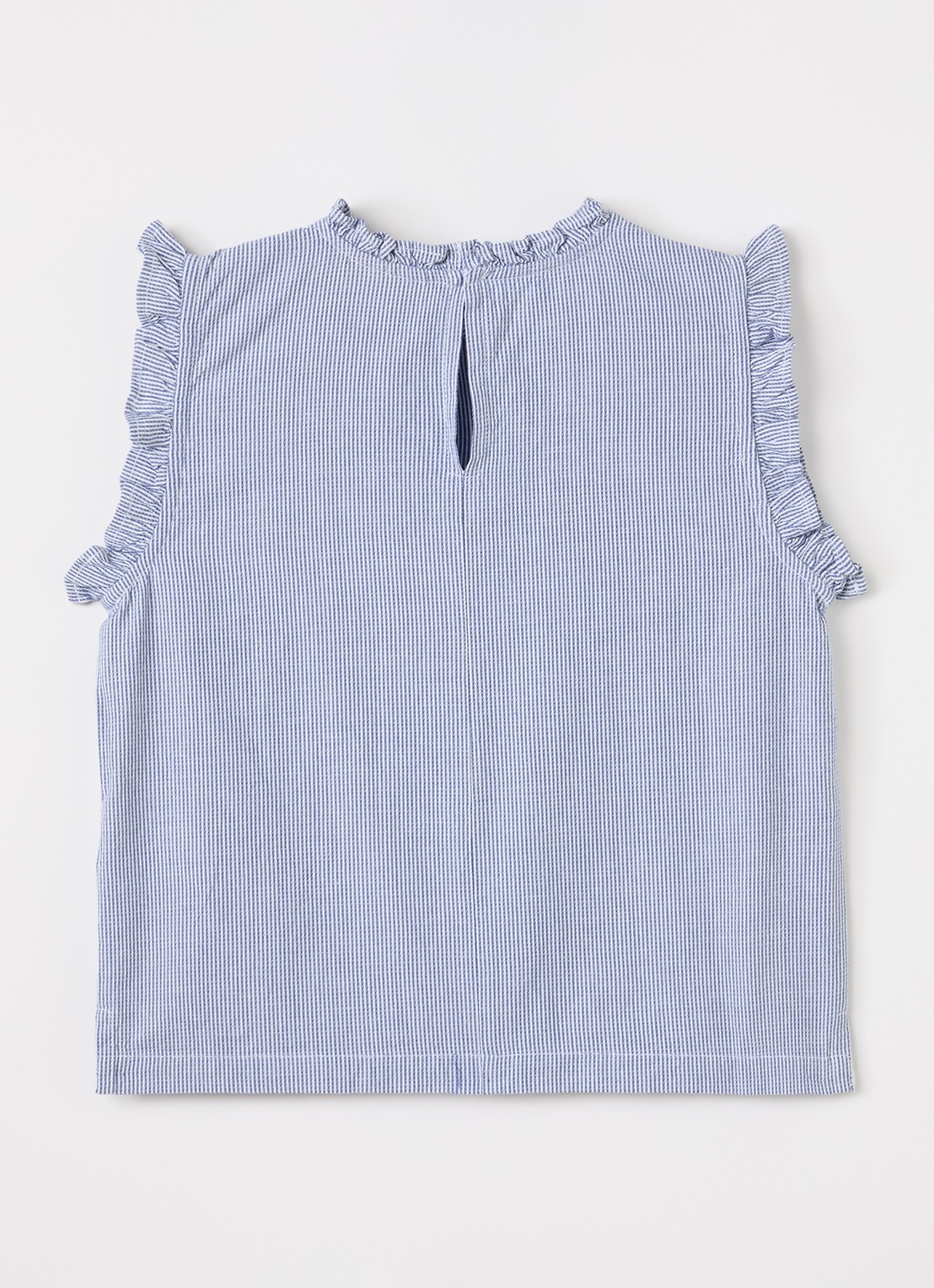 MarMar COPENHAGEN Tirra top met streepprint - achterkant donkerblauw
