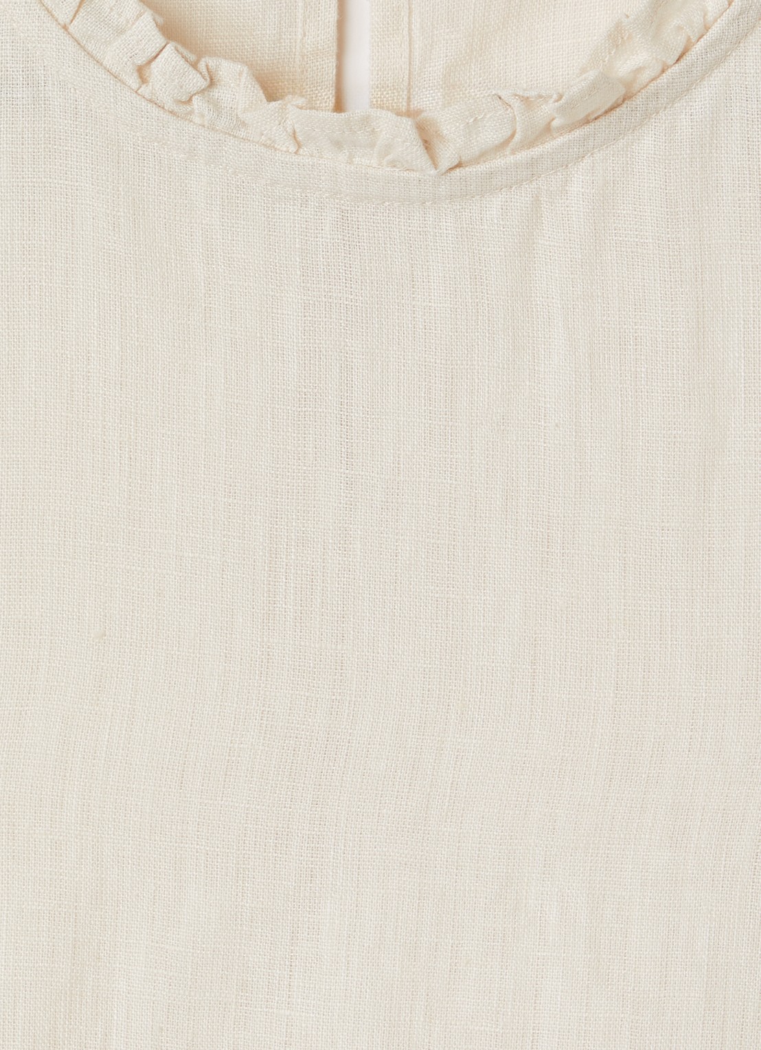 MarMar COPENHAGEN Tirra top van linnen - detail 2 beige