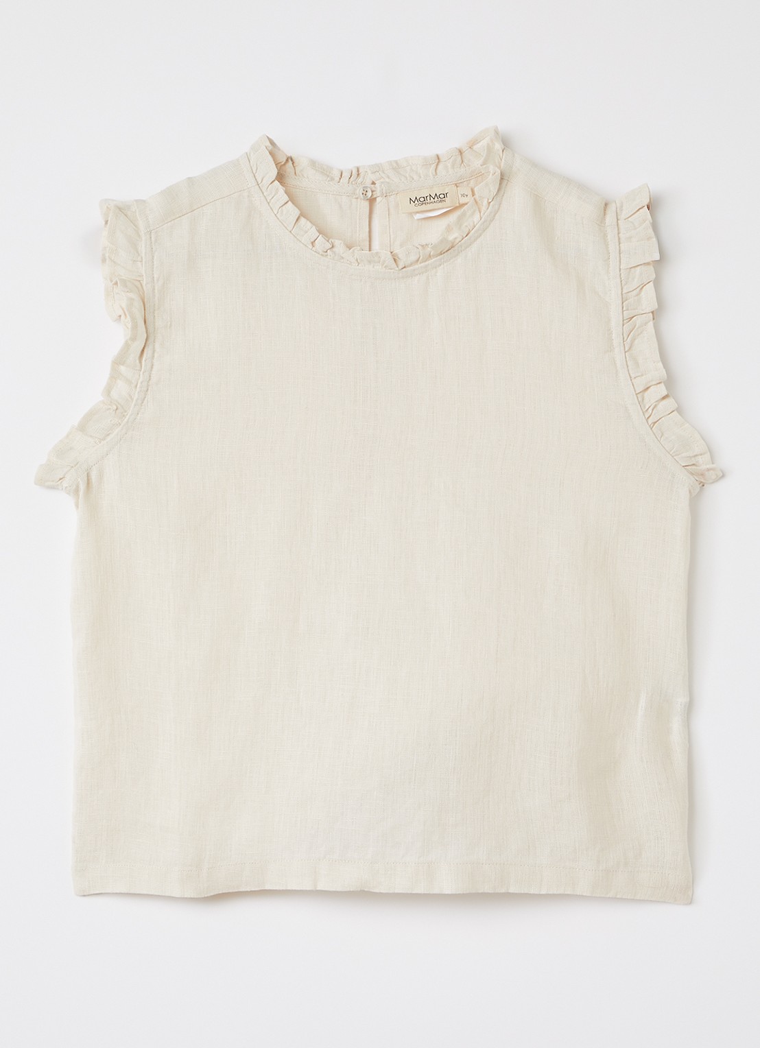 MarMar COPENHAGEN Tirra top van linnen - voorkant 6 beige