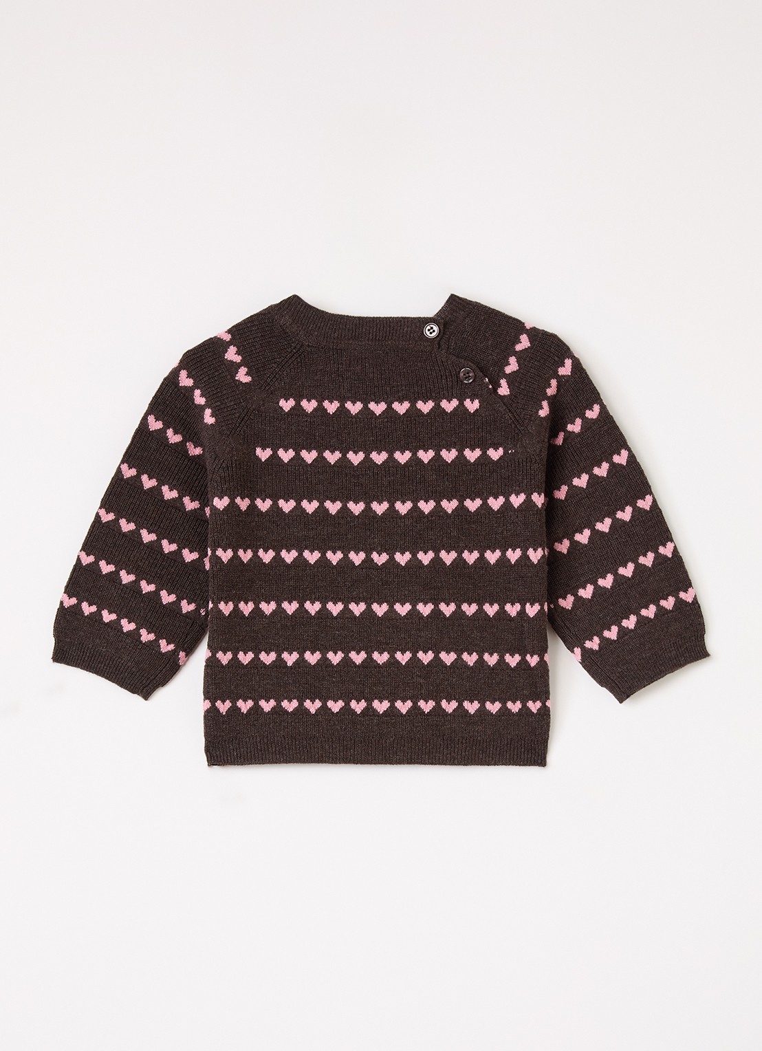 MarMar COPENHAGEN Torin grofgebreide trui in merino wolblend - voorkant 2 bruin