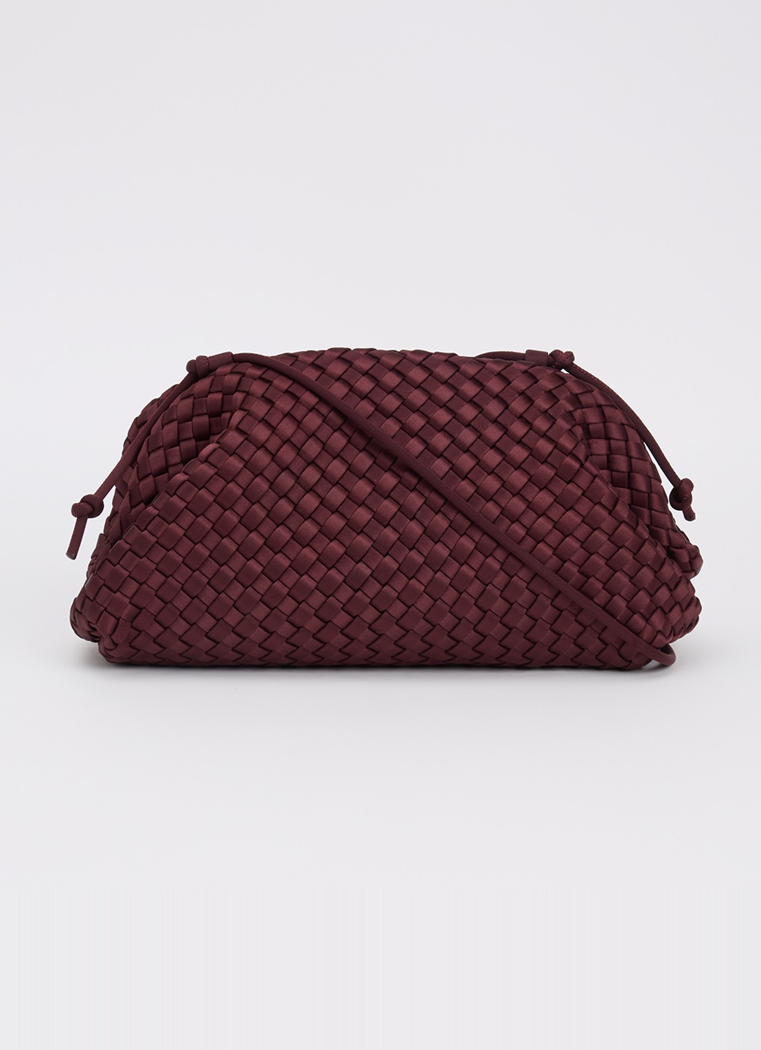 Marrea Clutch met gevlochten details en verstelbare schouderriem - voorkant 4 indigo