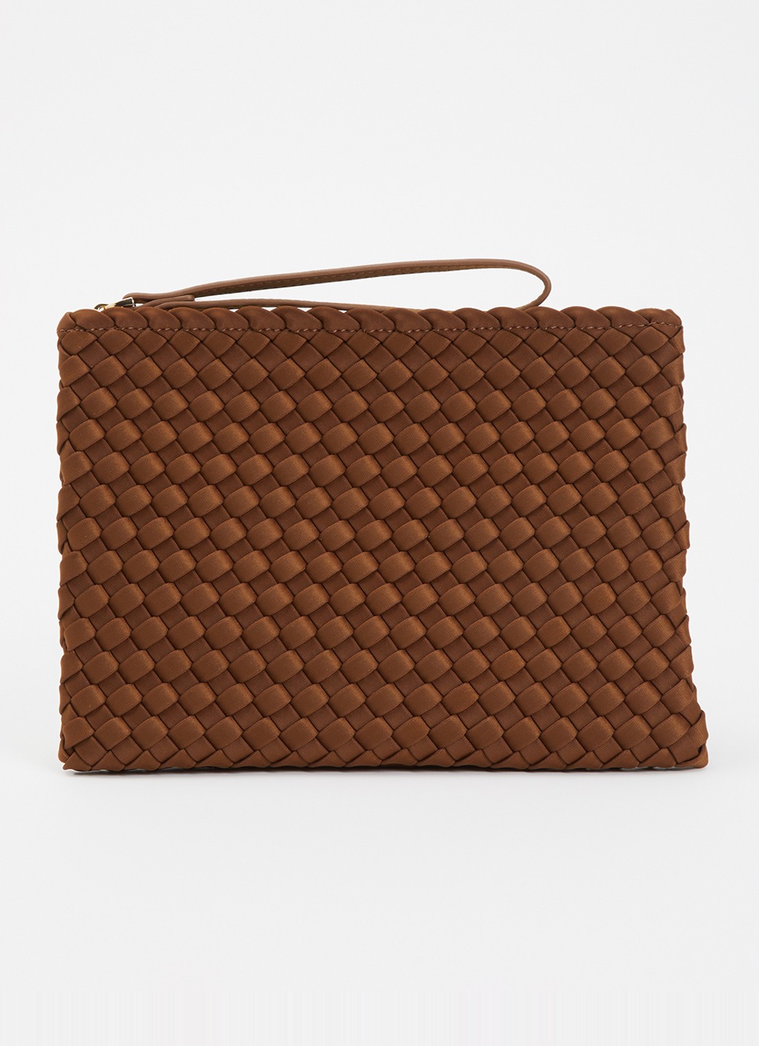 Marrea Clutch met gevlochten details  - voorkant 4 bruin