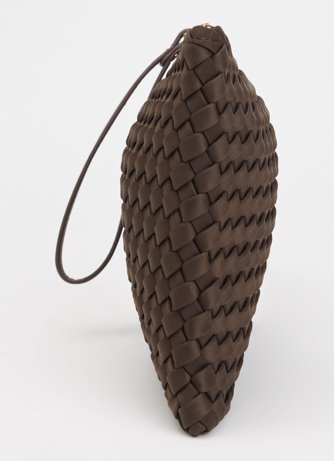 Marrea Clutch met gevlochten details  - detail 2 donkerbruin