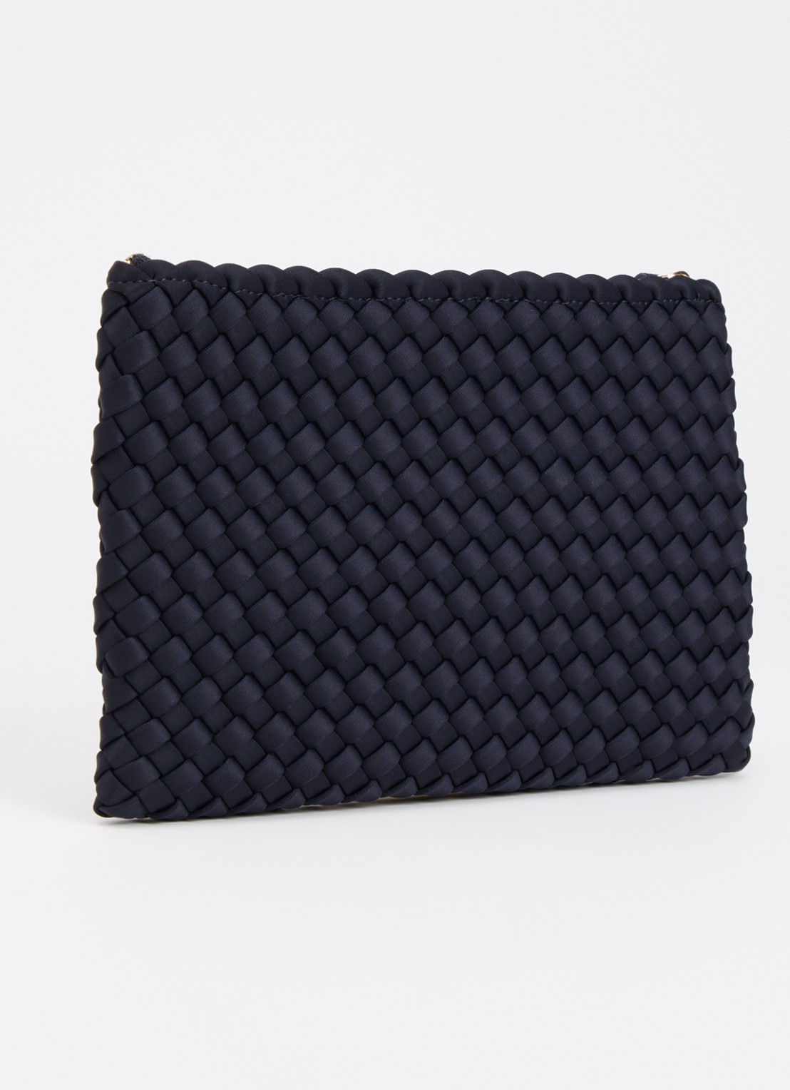 Marrea Clutch met gevlochten details  - achterkant 4 royalblauw