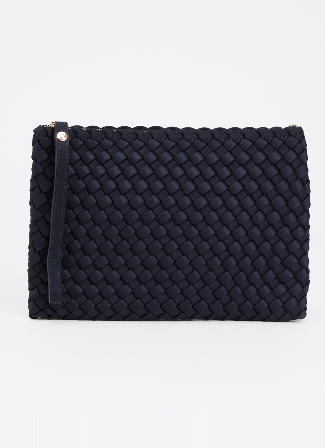 Marrea Clutch met gevlochten details  - voorkant 5 royalblauw