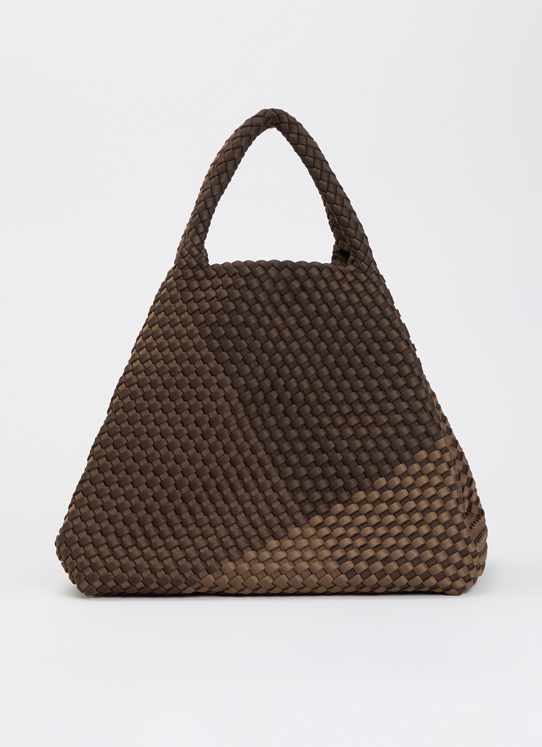 Marrea Large Stripe handtas - voorkant donkerbruin