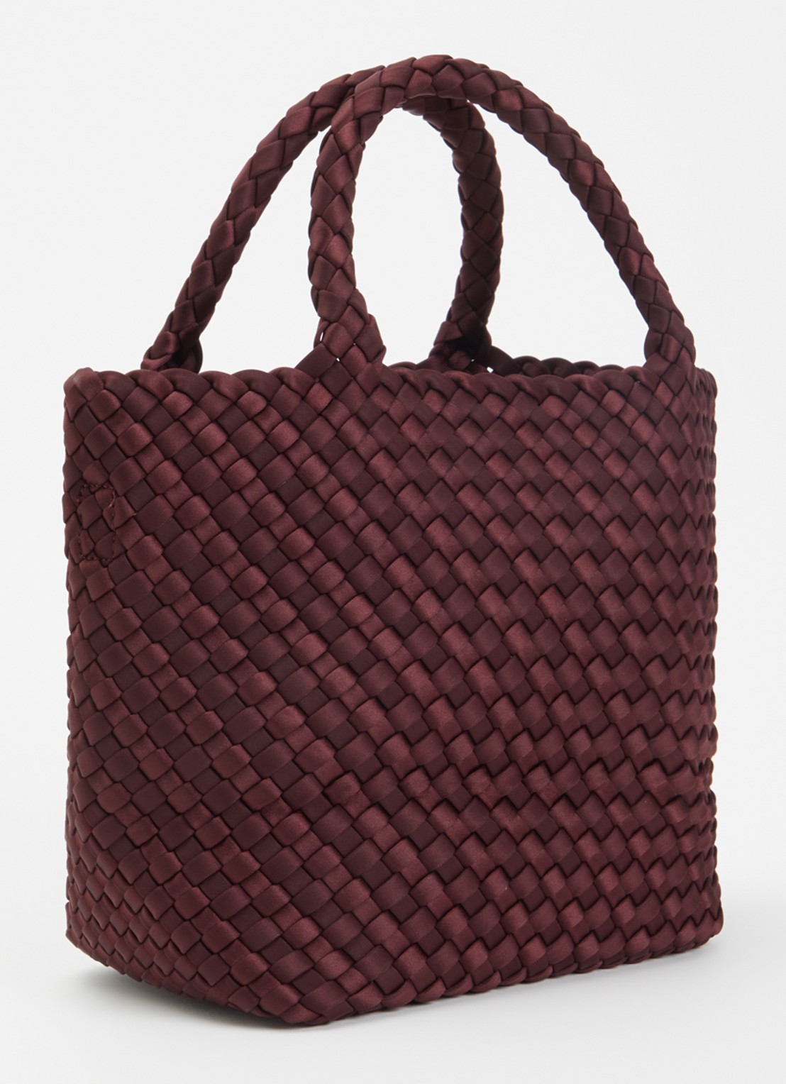 Marrea Midi handtas met afneembare schouderriem en gevlochten details  - achterkant 4 aubergine