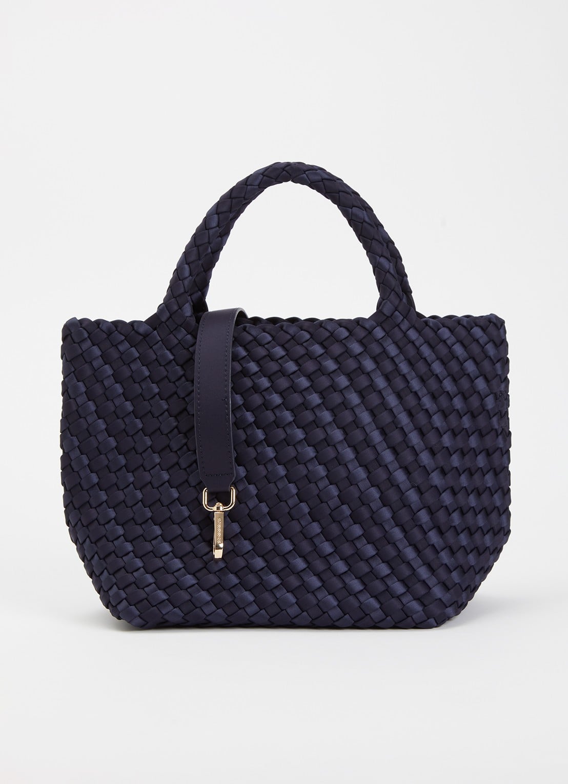 Marrea Midi handtas met afneembare schouderriem en gevlochten details  - voorkant 2 royalblauw