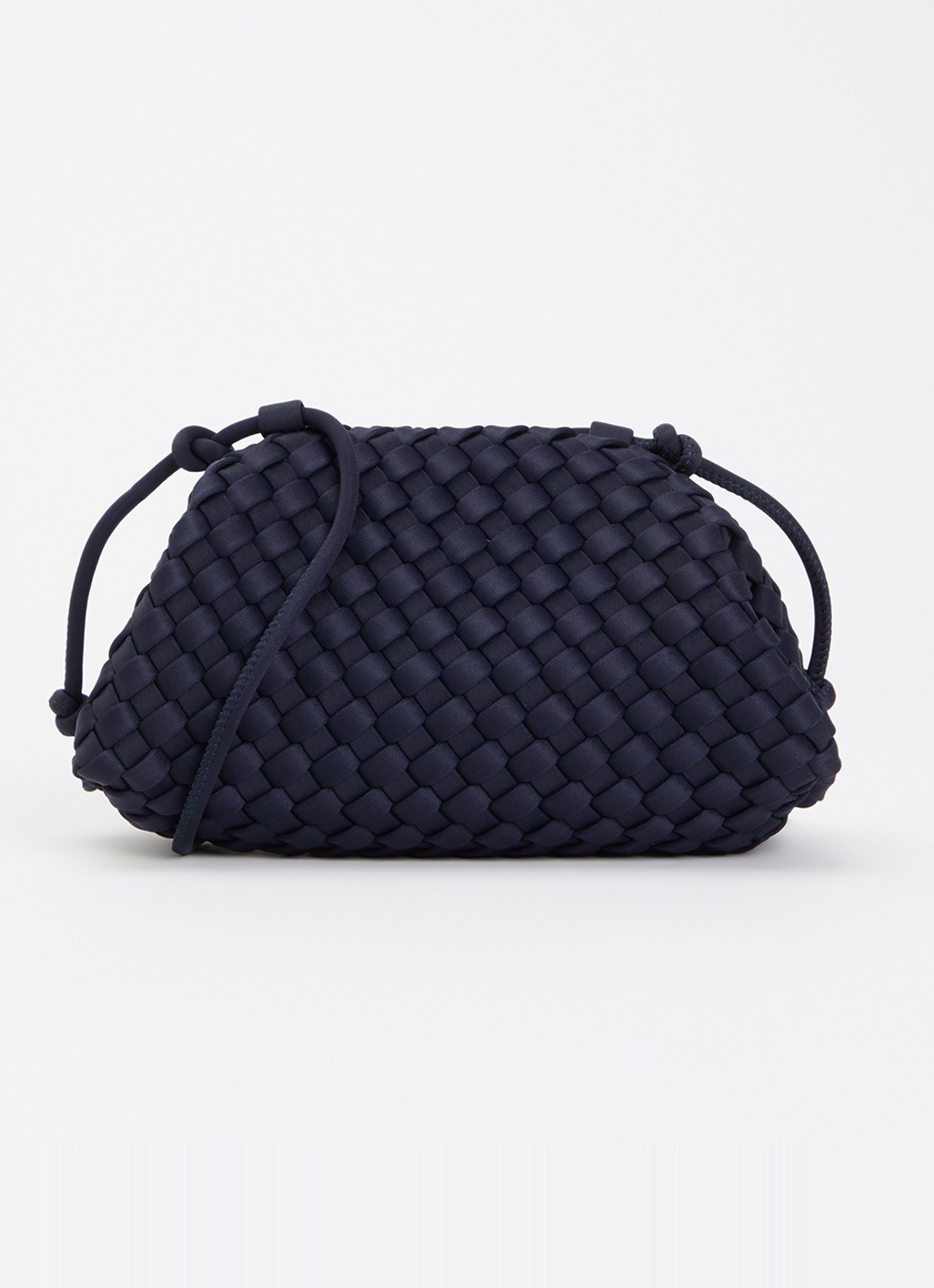 Marrea Pouch mini handtas met gevlochten detail  - voorkant royalblauw