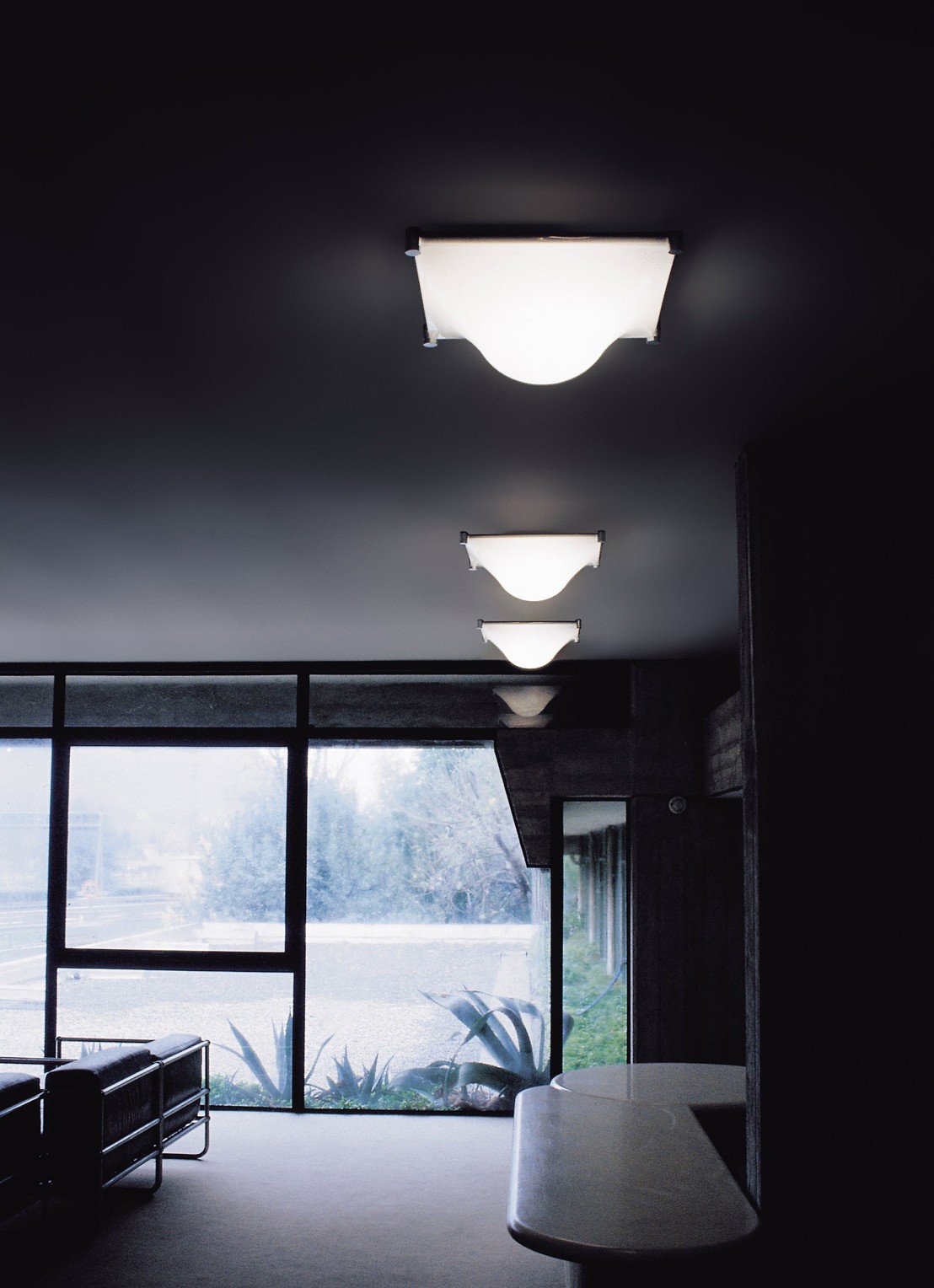 Martinelli Luce Bolla 50 plafondlamp 50 x 50 x 20 cm - voorkant 2 gebroken wit