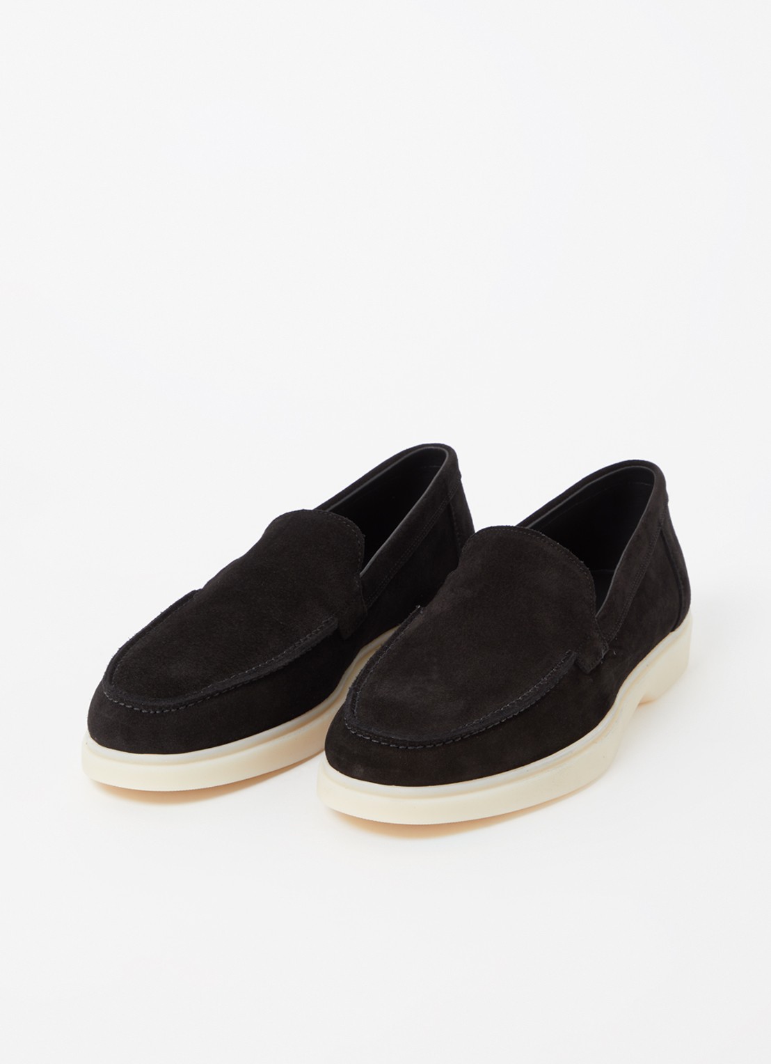 Mason Garments Amalfi slip-on van suède - detail zwart