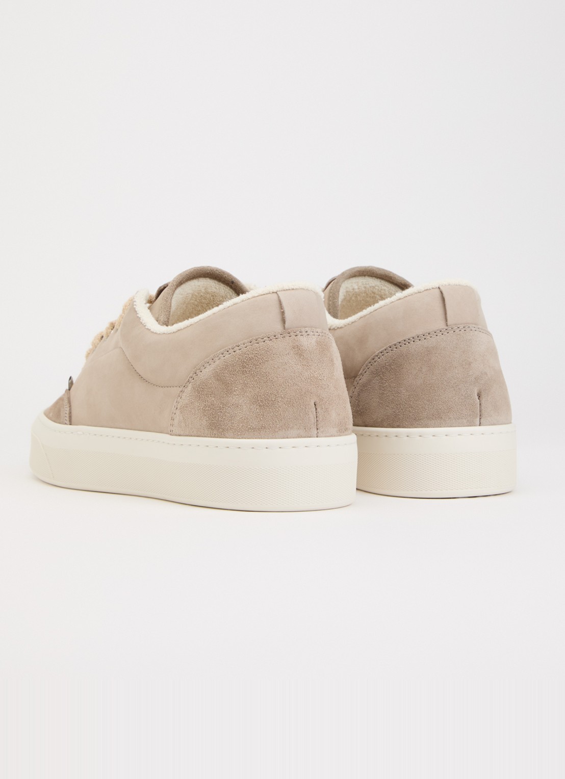 Mason Garments Atlantis sneaker van nubuck met suède details - achterkant 5 beige