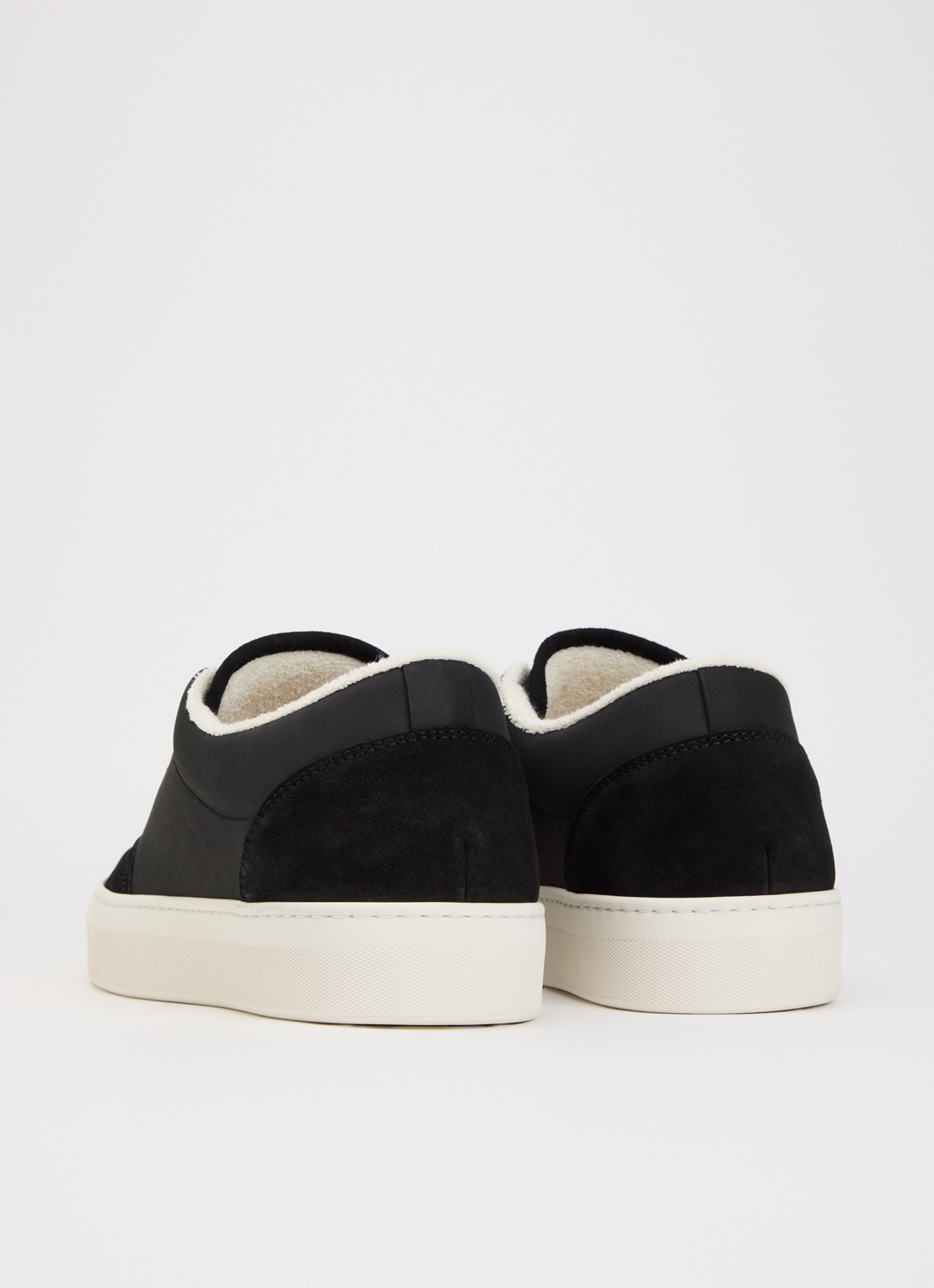 Mason Garments Atlantis sneaker van nubuck met suède details - achterkant 5 zwart
