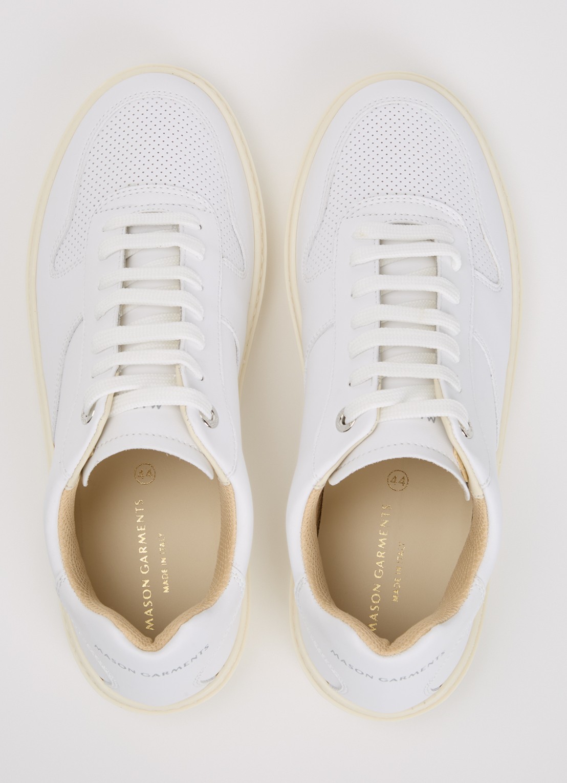 Mason Garments Como sneaker van leer  - detail 2 wit