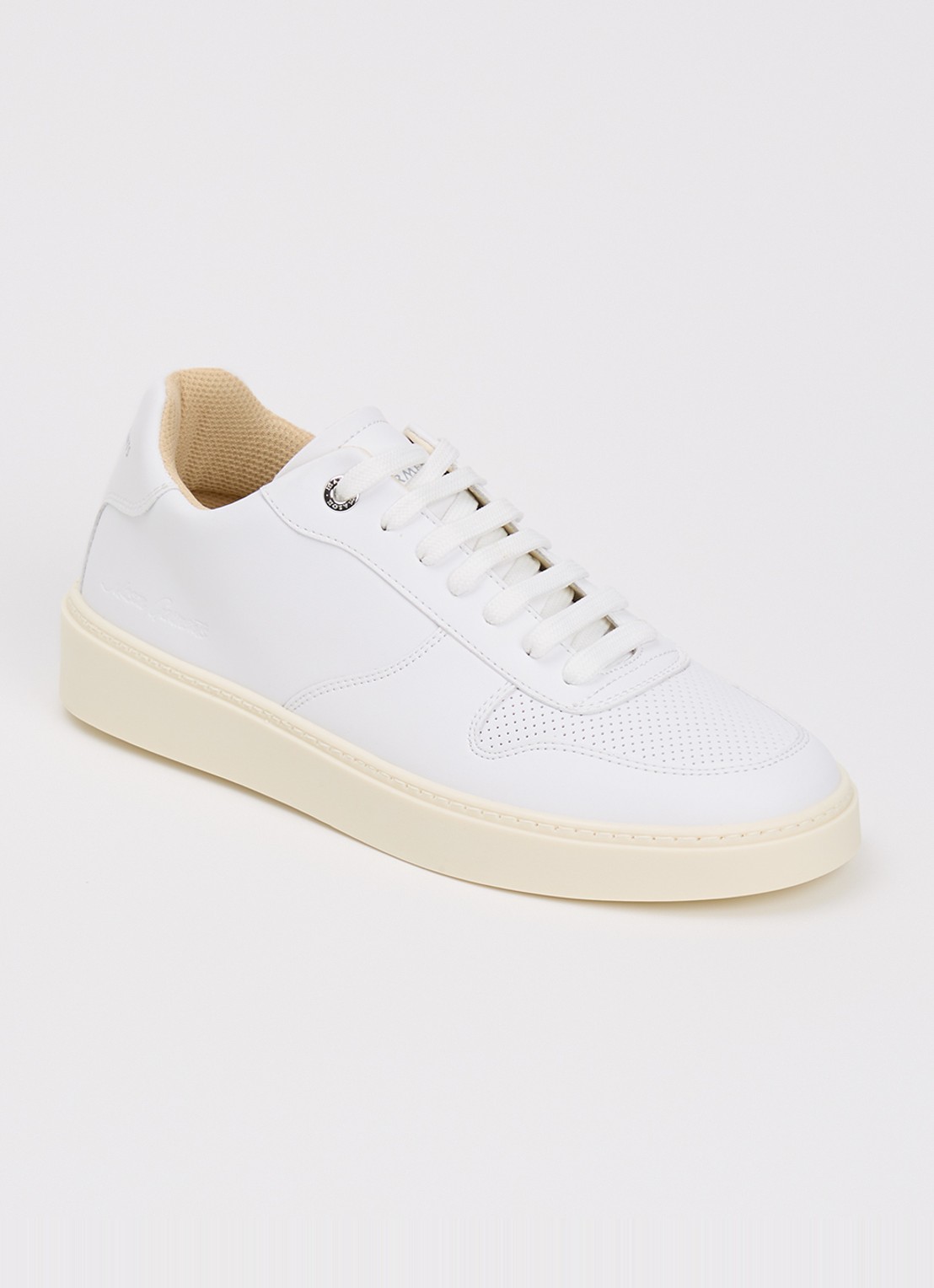 Mason Garments Como sneaker van leer  - voorkant 4 wit