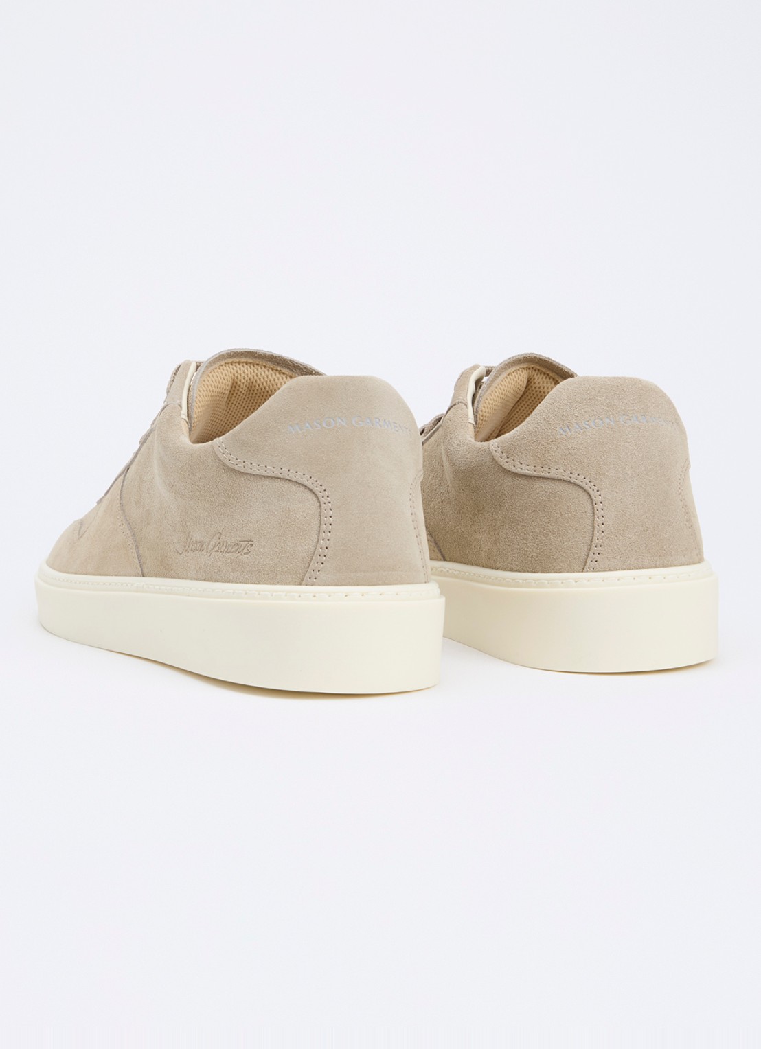 Mason Garments Como sneaker van suède  - achterkant 5 grijs