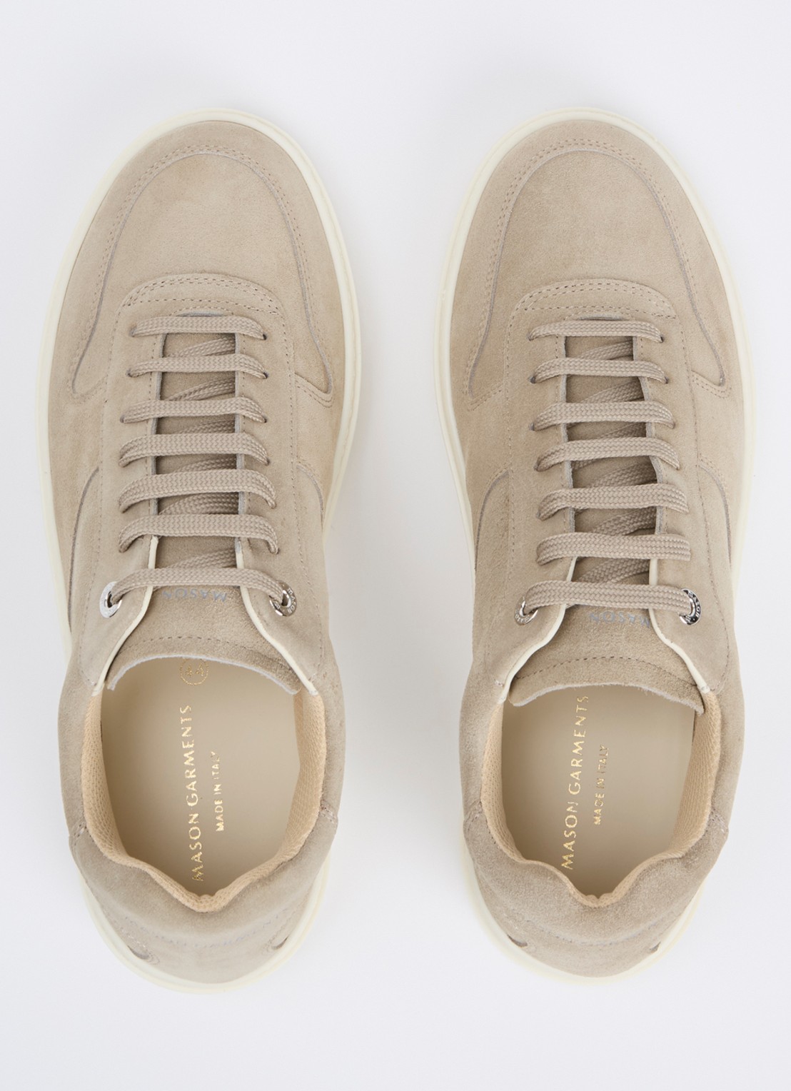Mason Garments Como sneaker van suède  - detail 2 grijs
