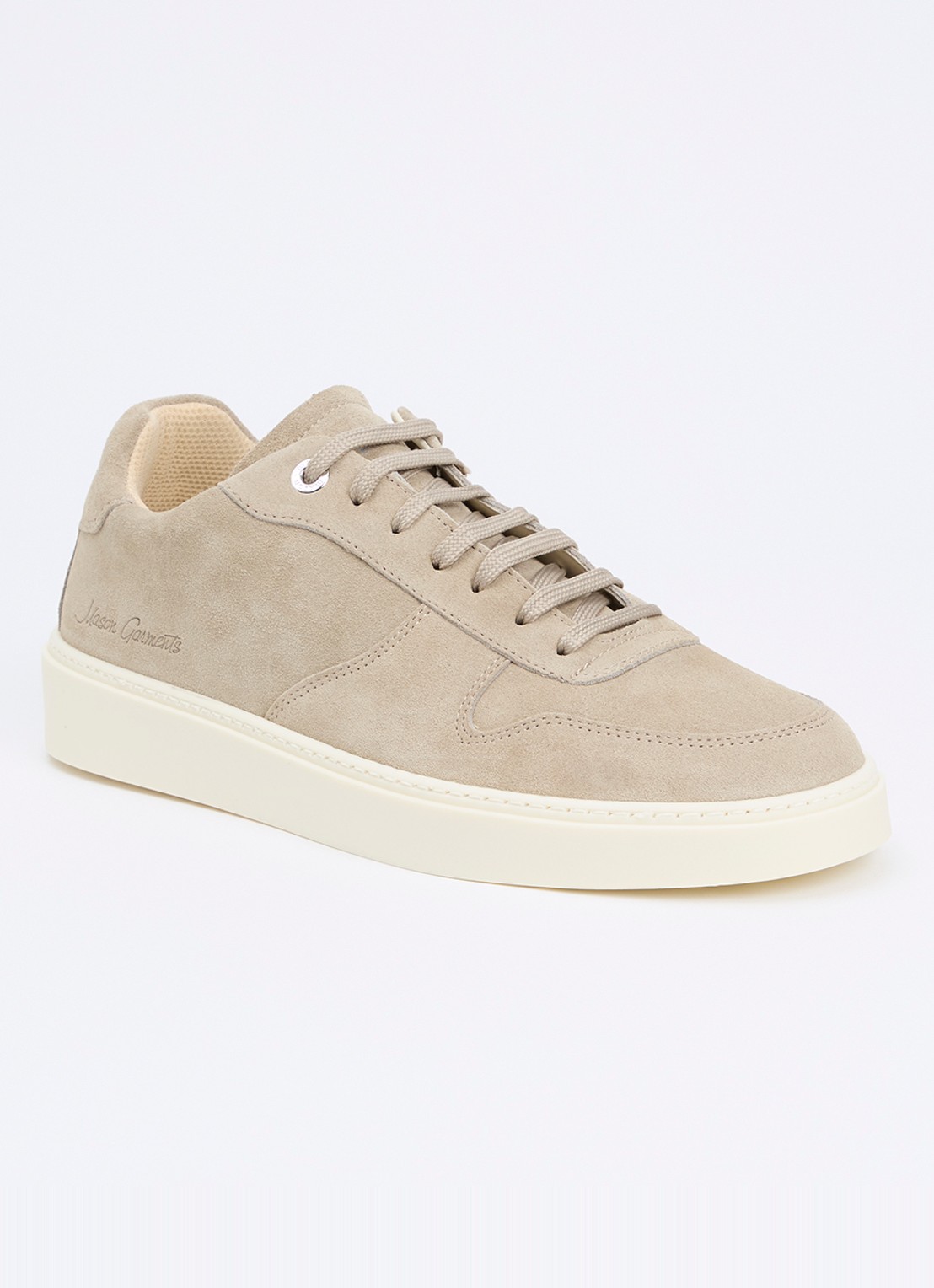 Mason Garments Como sneaker van suède  - voorkant 4 grijs