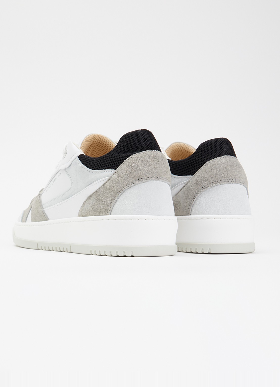 Mason Garments Matera sneaker van leer met suède details - achterkant 5 wit