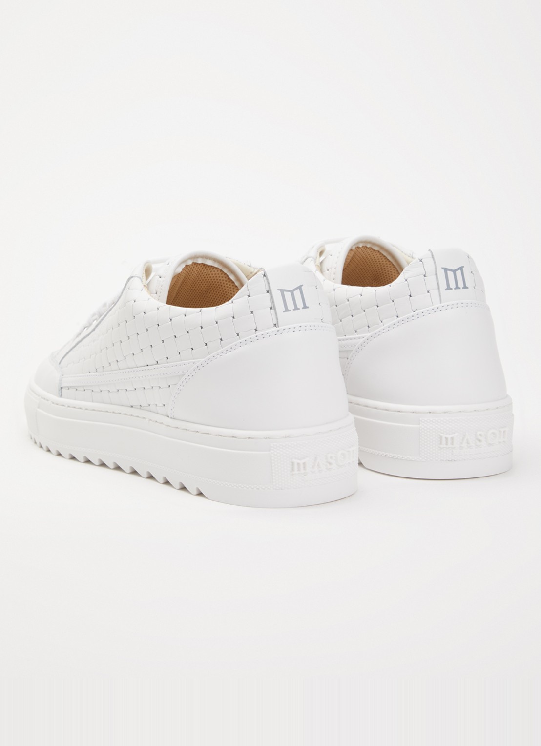 Mason Garments Tia Bardolino sneaker van leer - achterkant gebroken wit