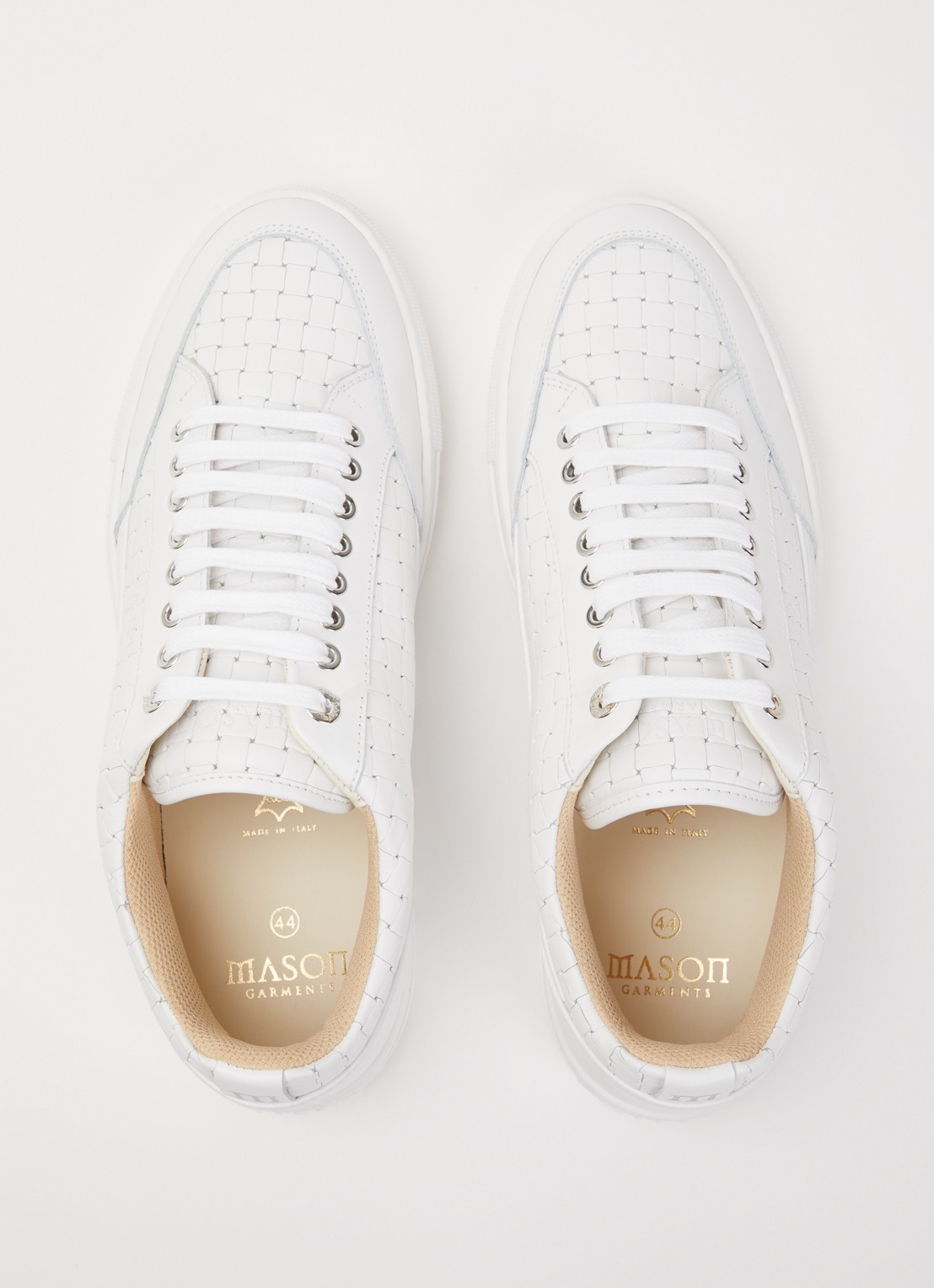 Mason Garments Tia Bardolino sneaker van leer - detail 3 gebroken wit