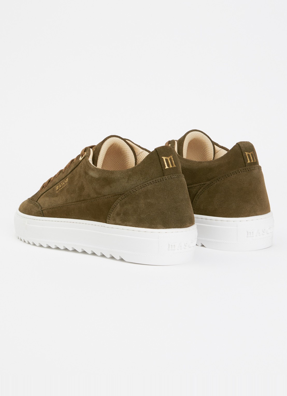 Mason Garments Tia Corporativo sneaker van suède - achterkant 5 bronsgroen