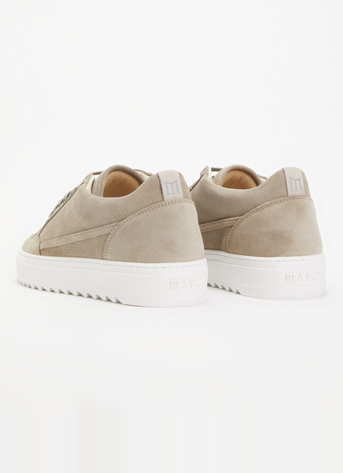 Mason Garments Tia Cubicoli sneaker van suède - achterkant 5 zand