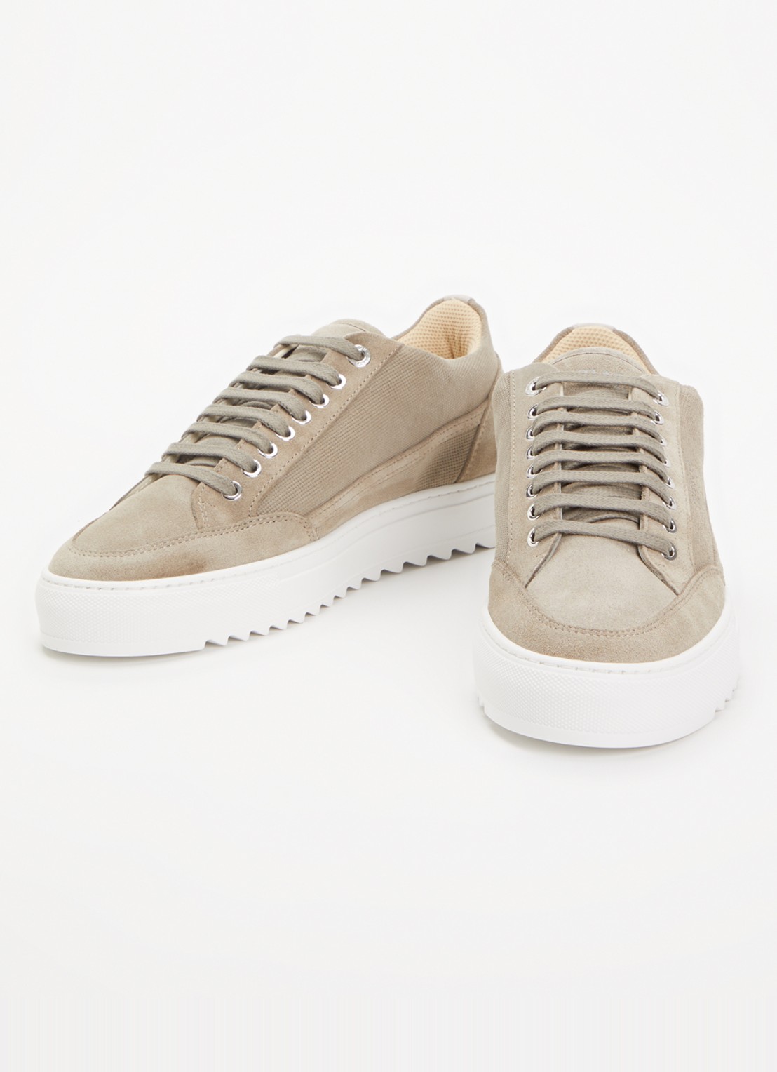 Mason Garments Tia Cubicoli sneaker van suède - detail zand