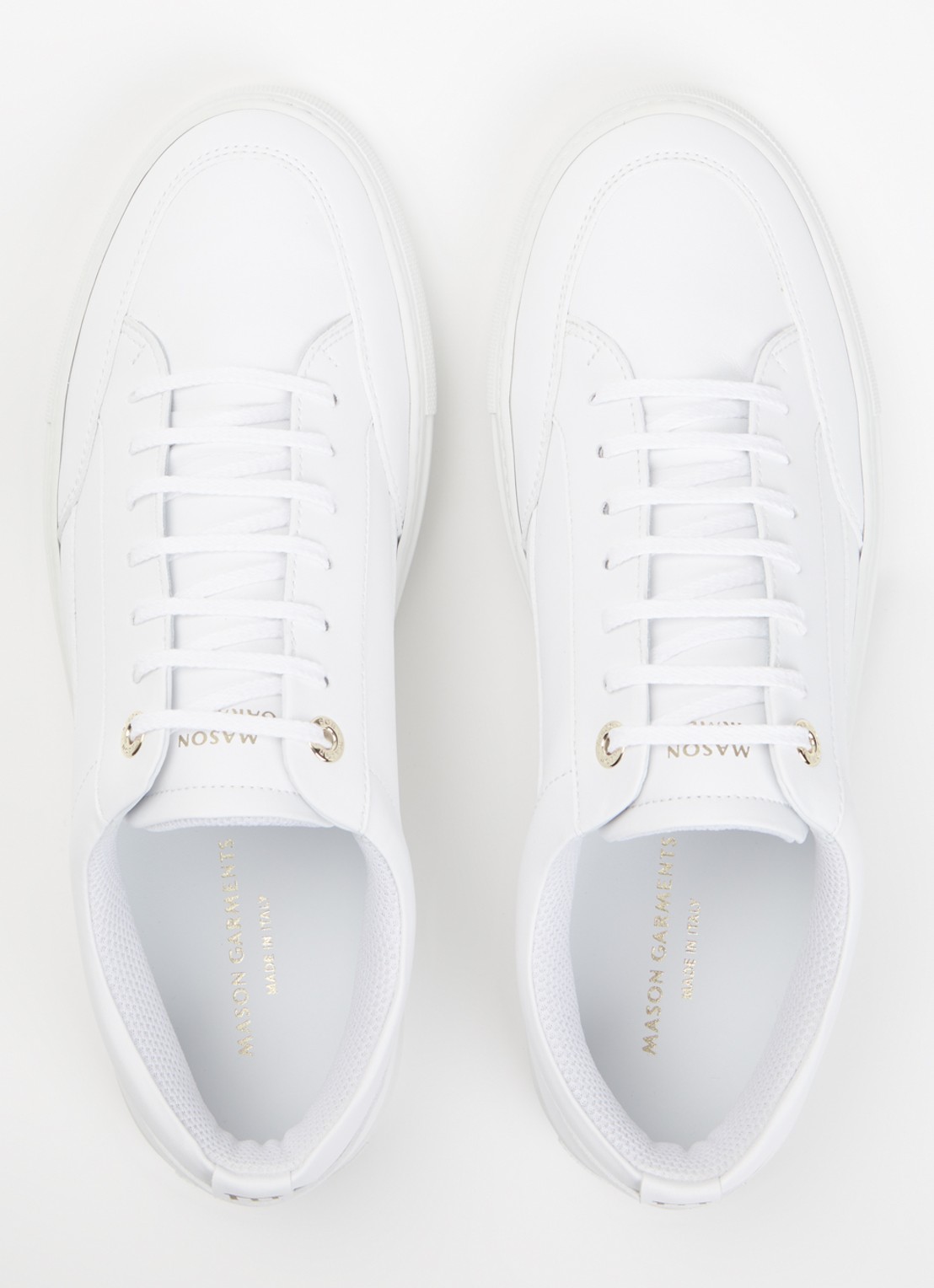 Mason Garments Tia Dress sneaker van leer - detail 2 gebroken wit