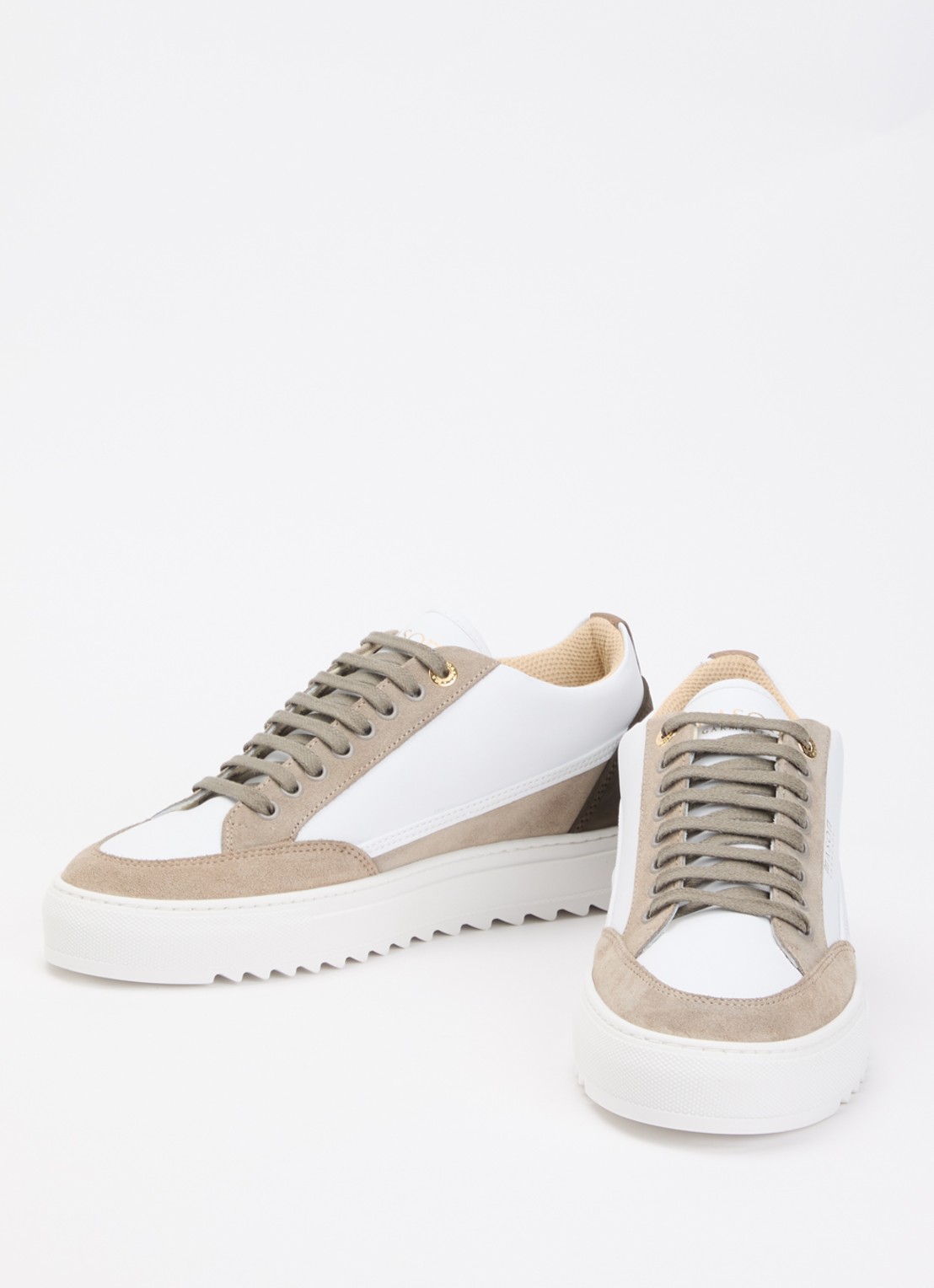 Mason Garments Tia Ludico sneaker van leer met suède details - detail 2 beige