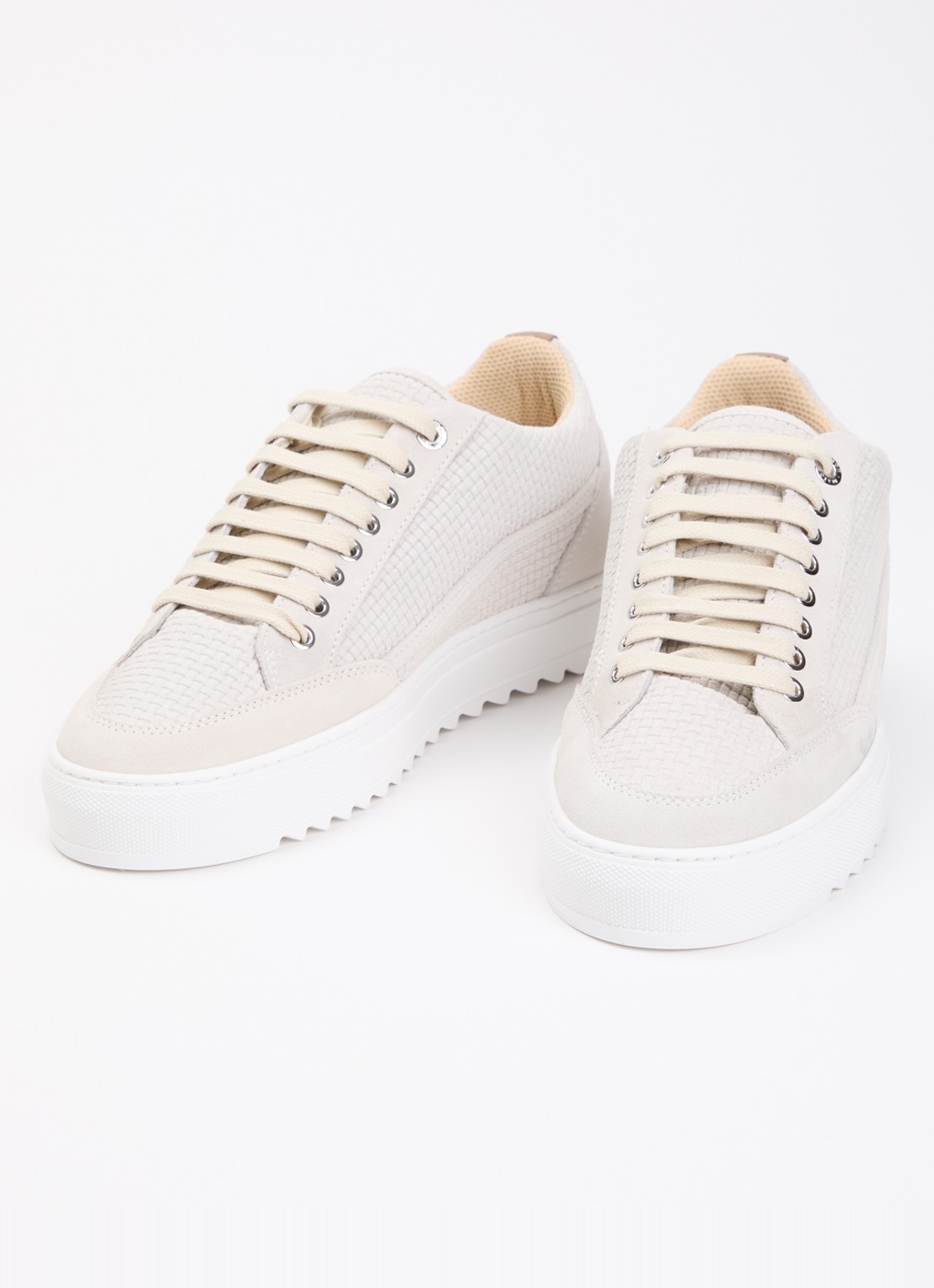 Mason Garments Tia Miscuglio sneaker van suède - detail 3 lichtgrijs