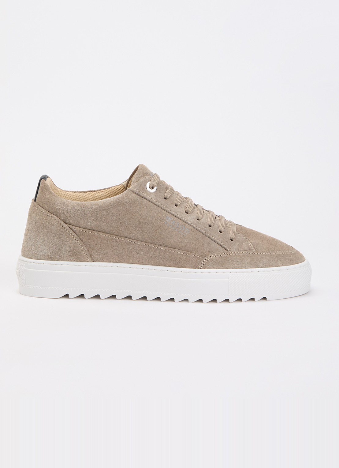 Mason Garments Tia Nativo sneaker van suède - voorkant 5 beige