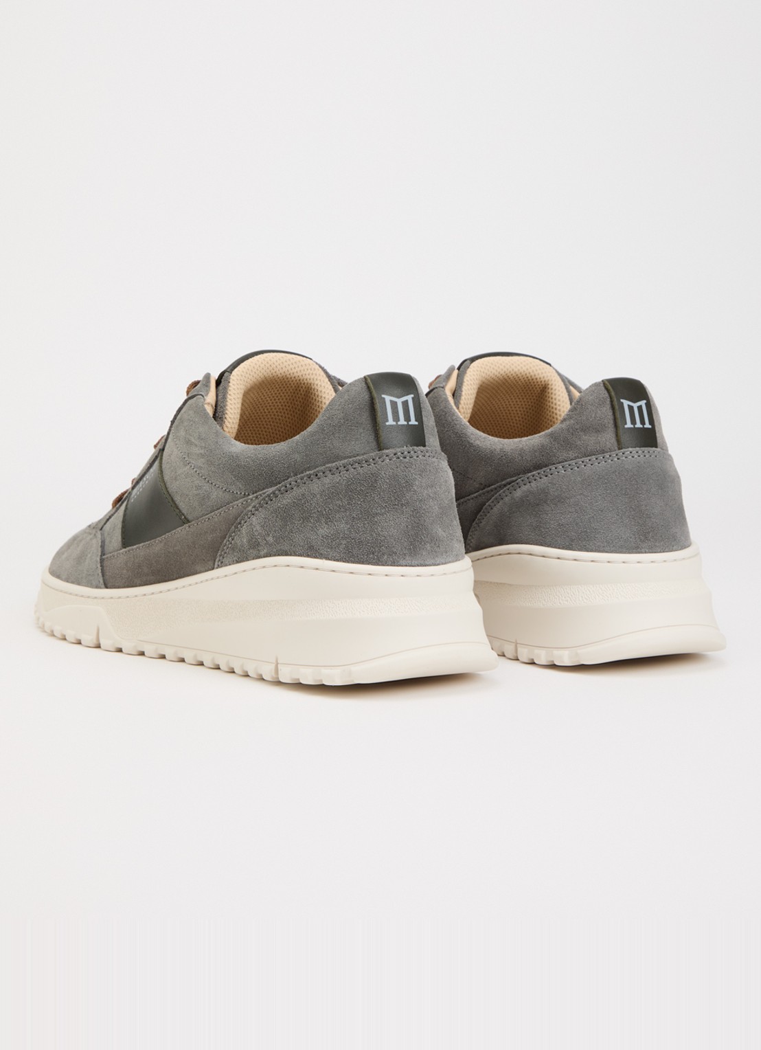 Mason Garments Tia Runner sneaker van suède - achterkant grijs