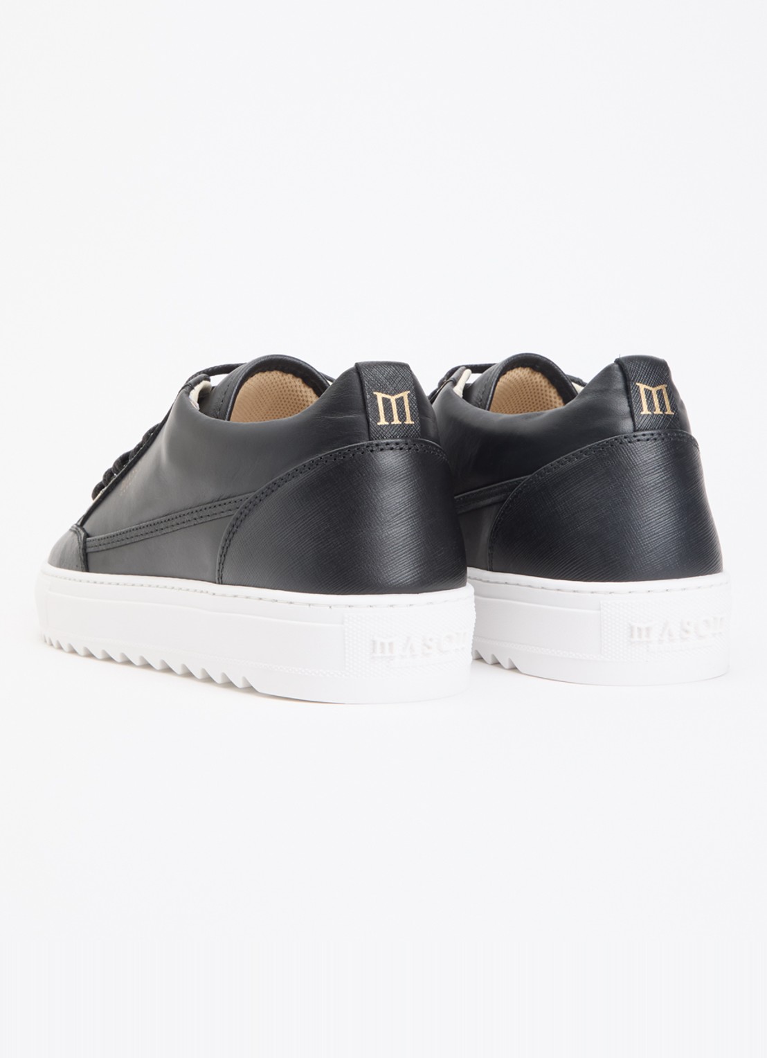 Mason Garments Tia Semplice sneaker van leer - achterkant 5 zwart